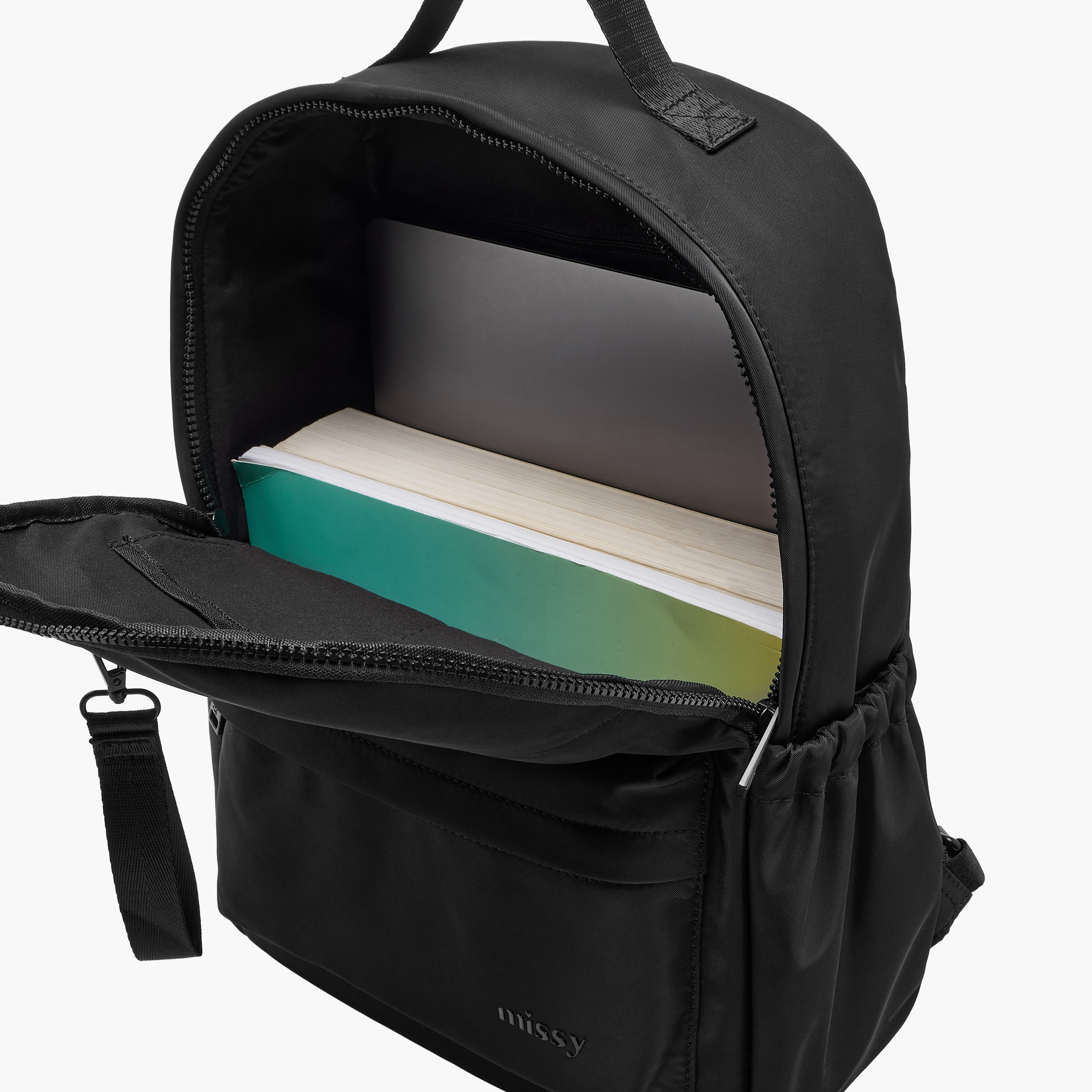 شنطة ظهر سادة مع حمالات قابلة للتعديل وسحاب إغلاق من ميسي-women-bagsandwallets-backpacks-image-6