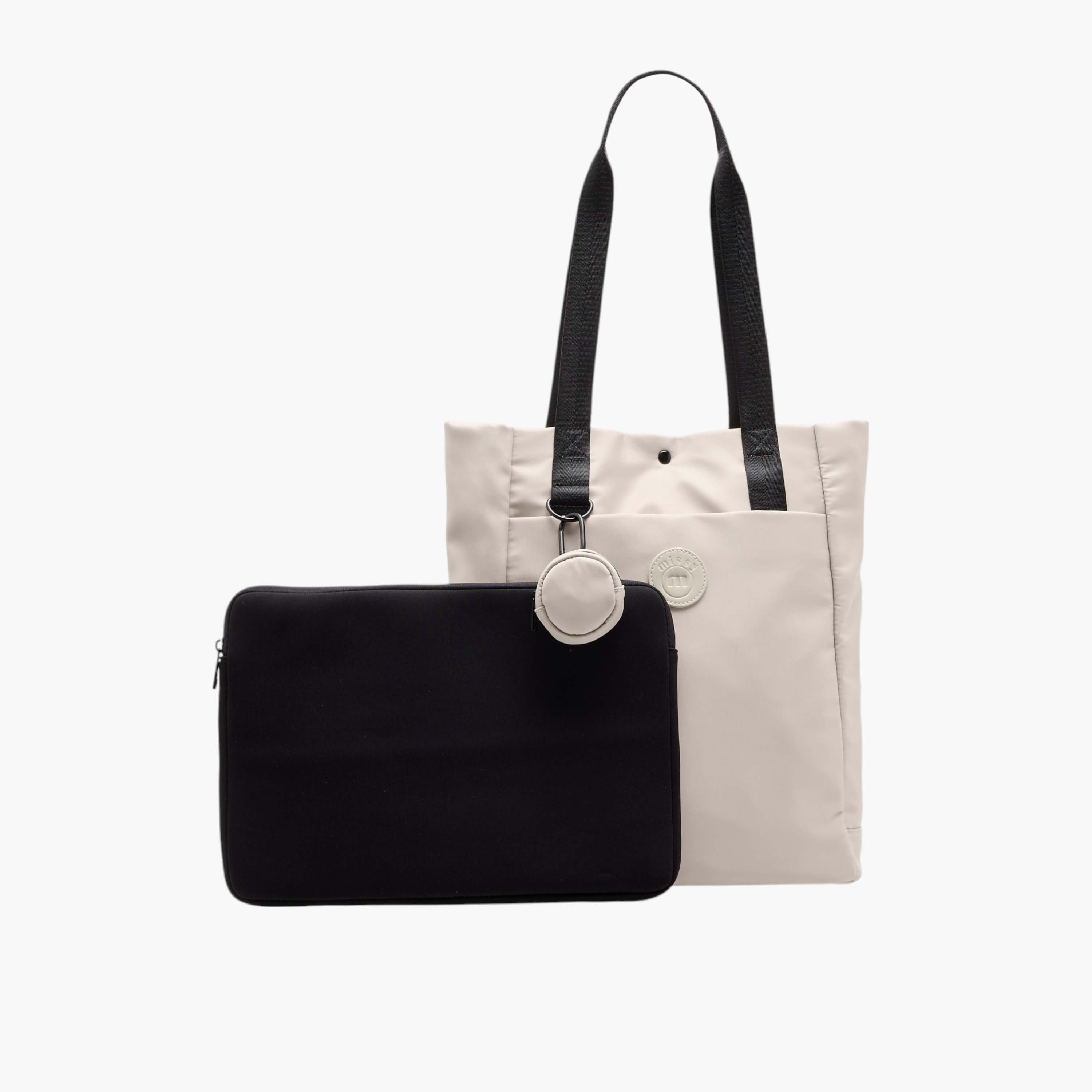 Missy Solid Tote Bag with Double Handle and Laptop Sleeve-women-bagsandwallets-handbags-image-1