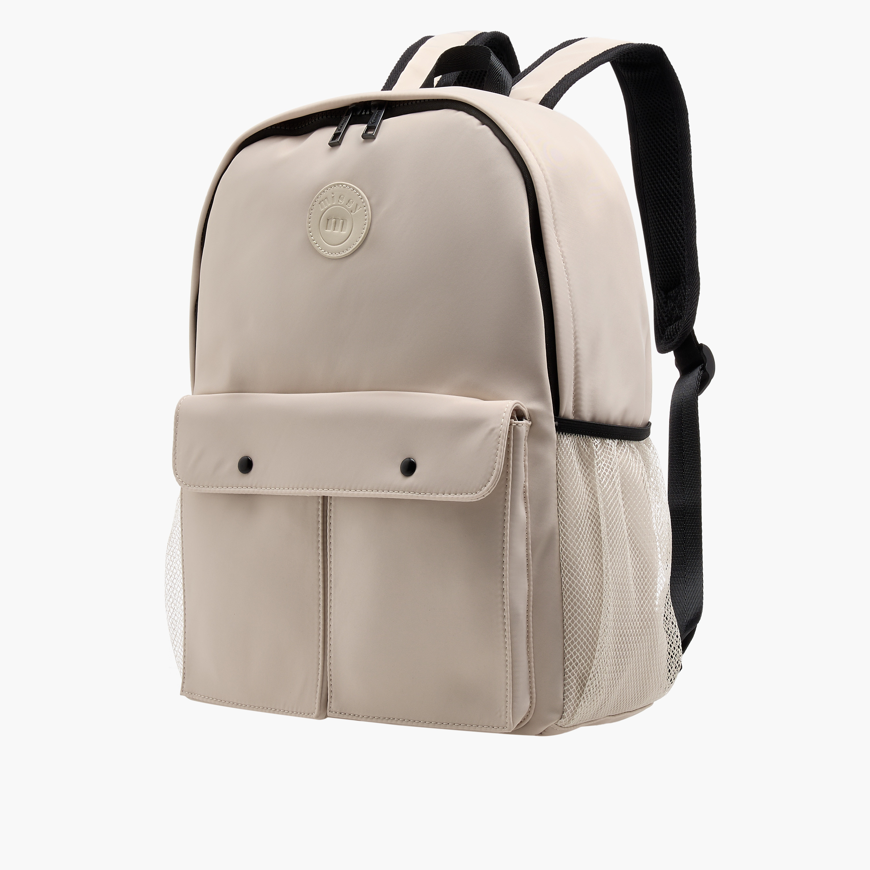 شنطة ظهر بتزيينات شعار وحمالات قابلة للتعديل وسحاب إغلاق من ميسي-women-bagsandwallets-backpacks-image-2