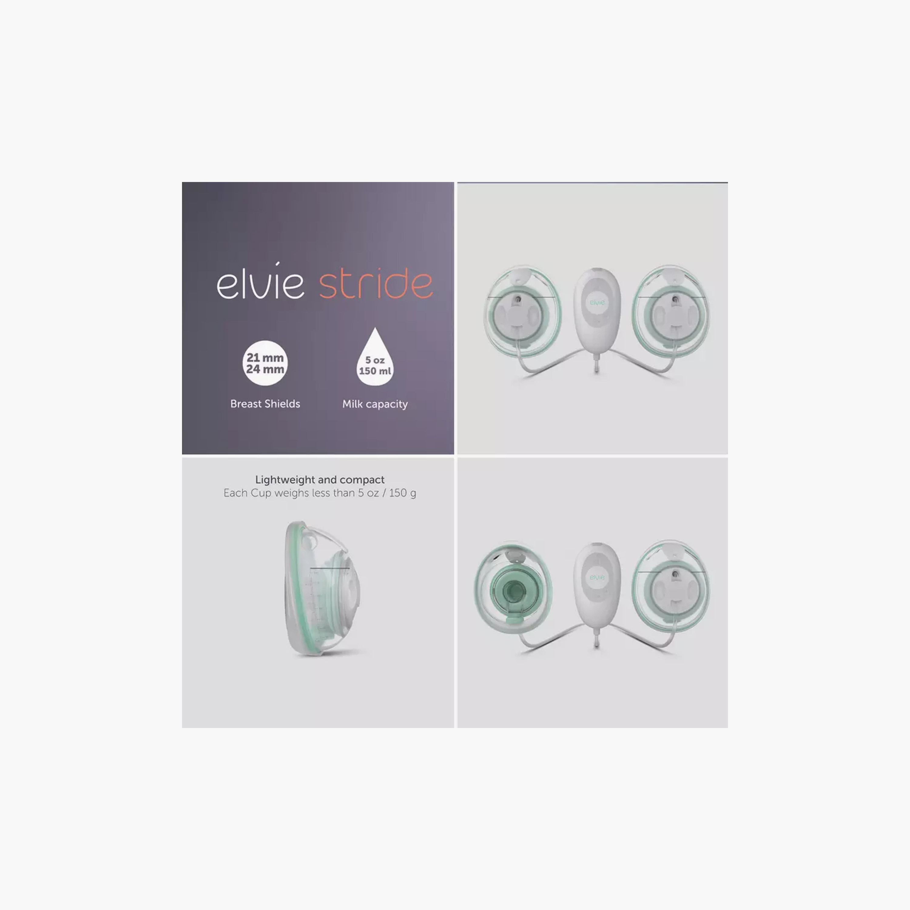 Elvie Stride Hospital-Grade Double Electric Breast Pump with App Control-baby-feeding-breastfeedingandcare-image-7