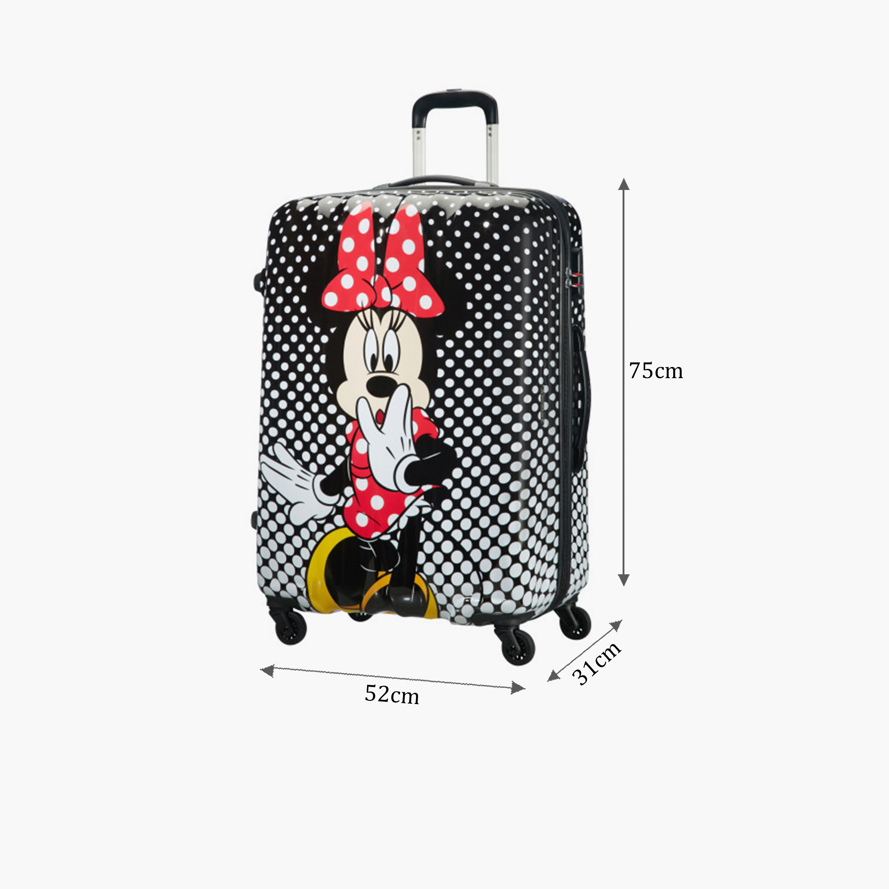 American Tourister Wavebreaker 75 CM Large Check-in Polycarbonate with ABS Hard Sided 4-Wheeler Spinner Trolley Bag with Combination lock-travel-kidstrolleyandbags-image-2