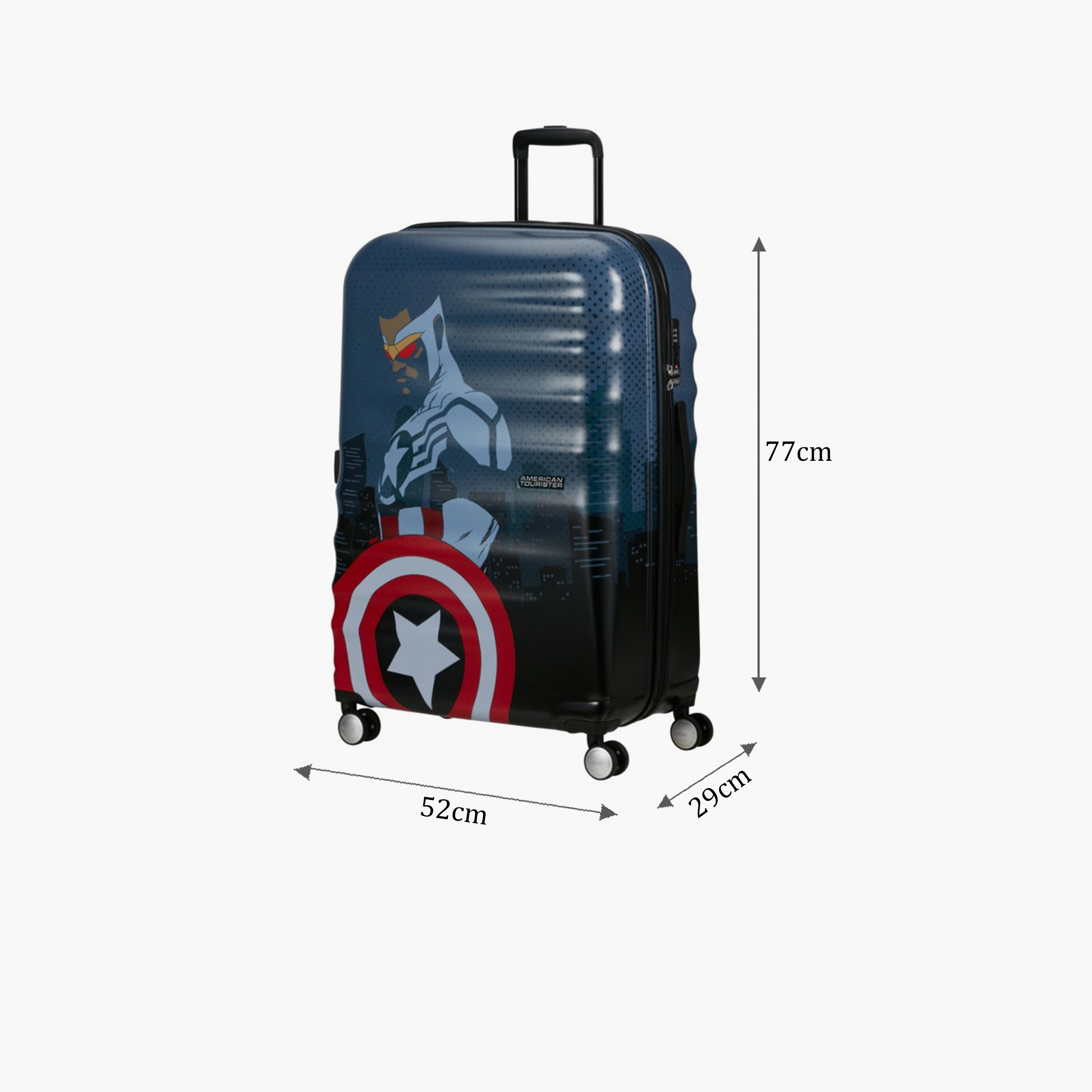 American Tourister Wavebreaker 77 CM Large Check-in ABS Hard Sided 4-Wheeler Spinner Trolley Bag with TSA Combination Lock-travel-kidstrolleyandbags-image-2