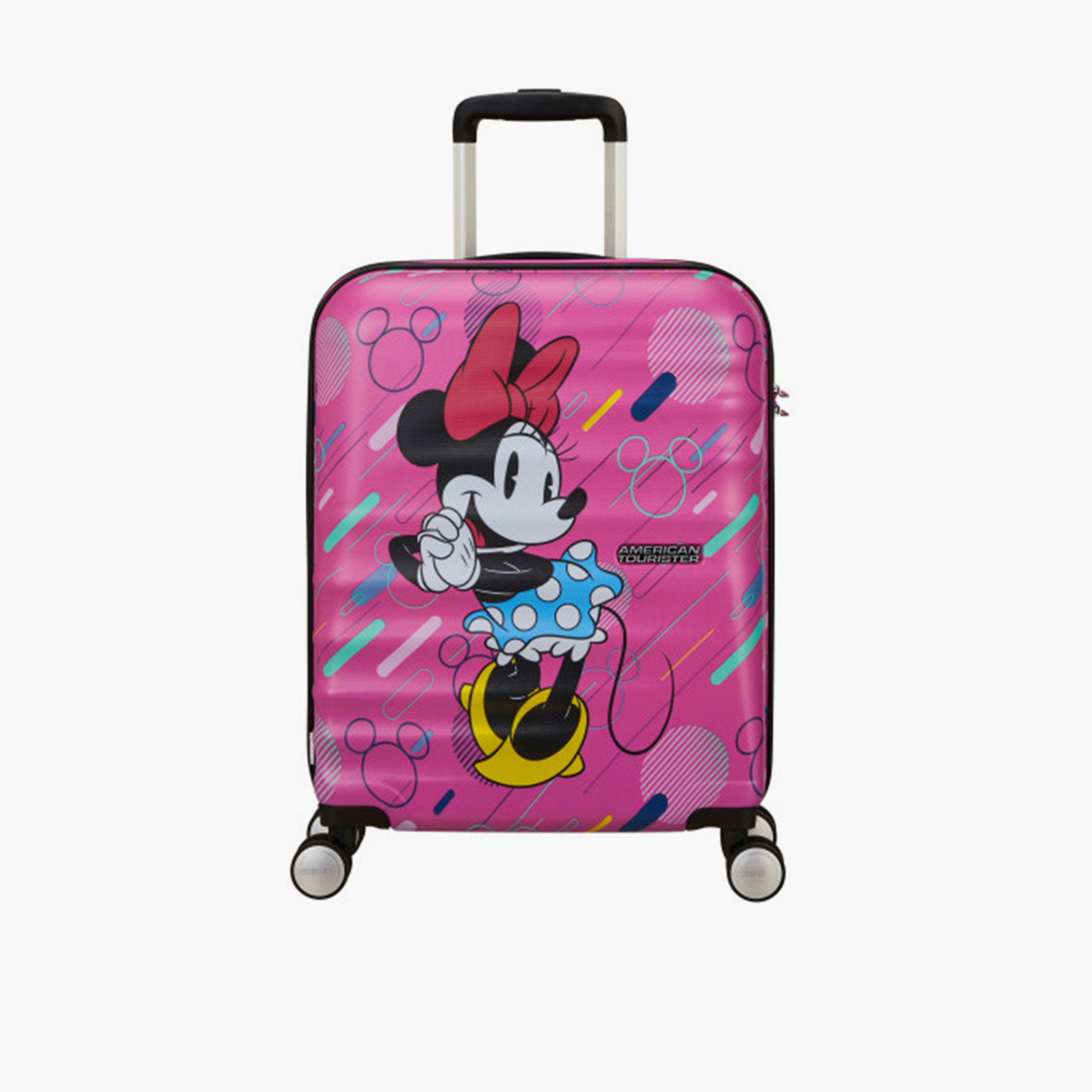 American Tourister Wavebreaker 55 CM Small Cabin ABS Hard Sided 4-Wheeler Spinner Trolley Bag with TSA Combination Lock-travel-kidstrolleyandbags-image-1
