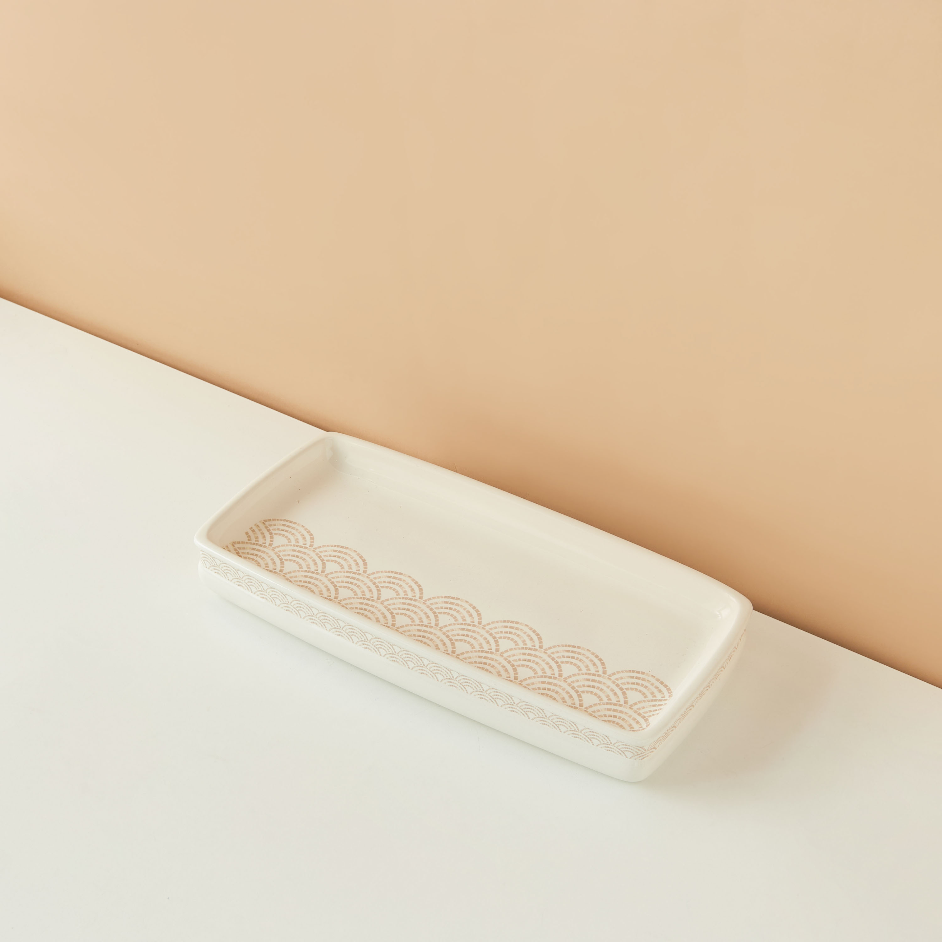 Shell Print Ceramic Tray-household-bathandlaundry-bathaccessories-toweltraysandplatforms-image-3