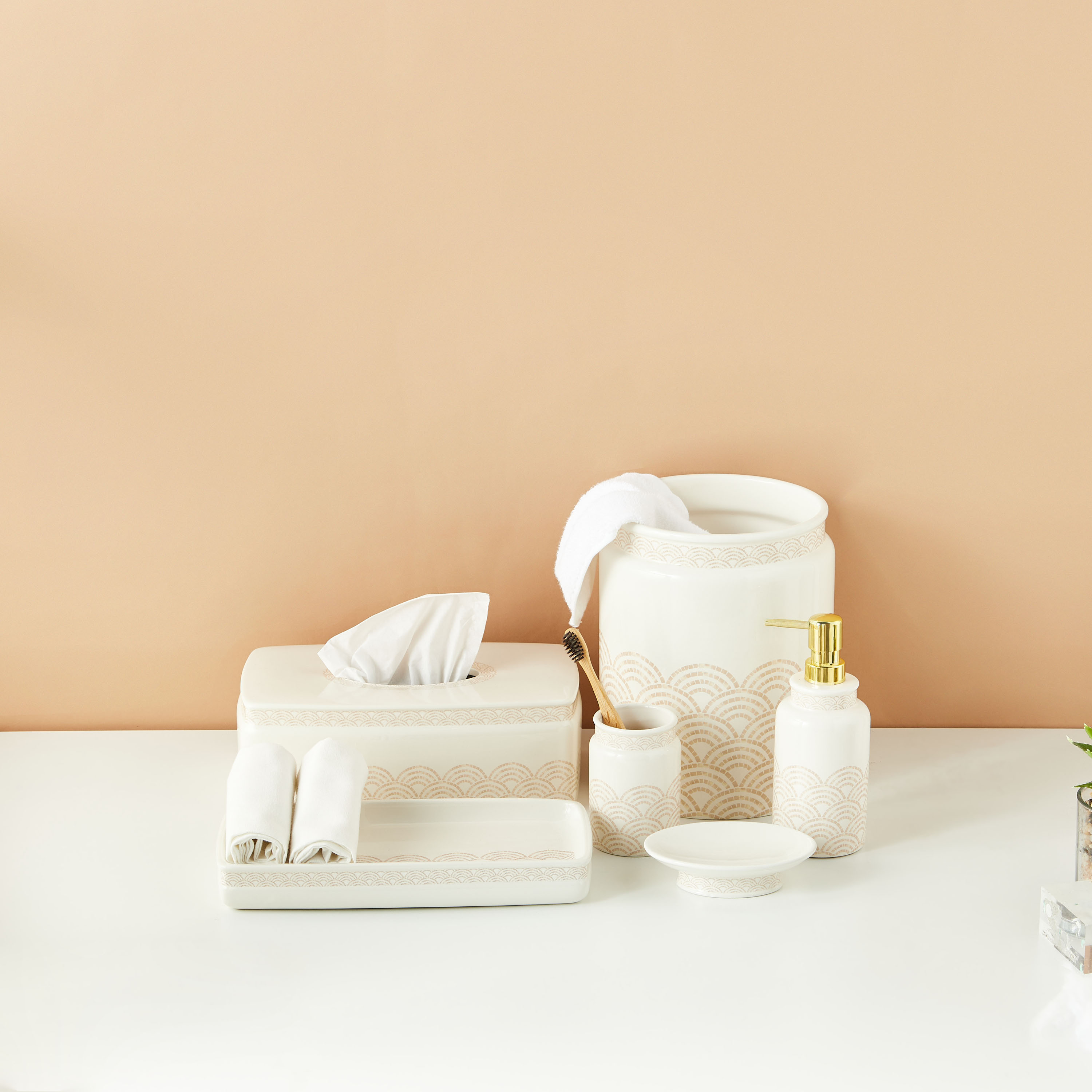 Shell Print Ceramic Lotion Dispenser-household-bathandlaundry-bathaccessories-soapdishesanddispensers-image-6