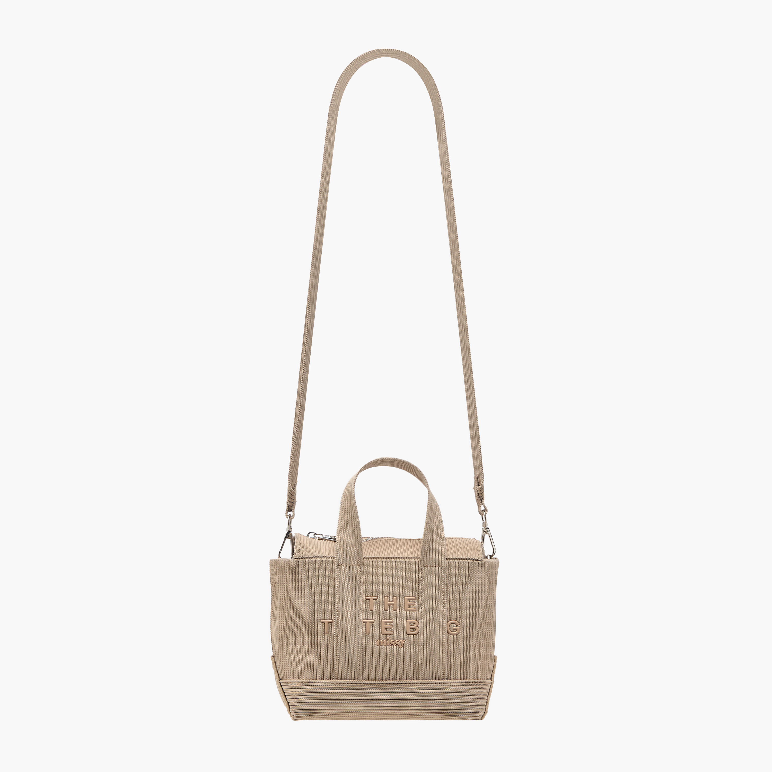 شنطة توتي صغيرة بسحاب إغلاق وحزام قابل للفصل ونقوش شعار من ميسي-women-bagsandwallets-handbags-image-2