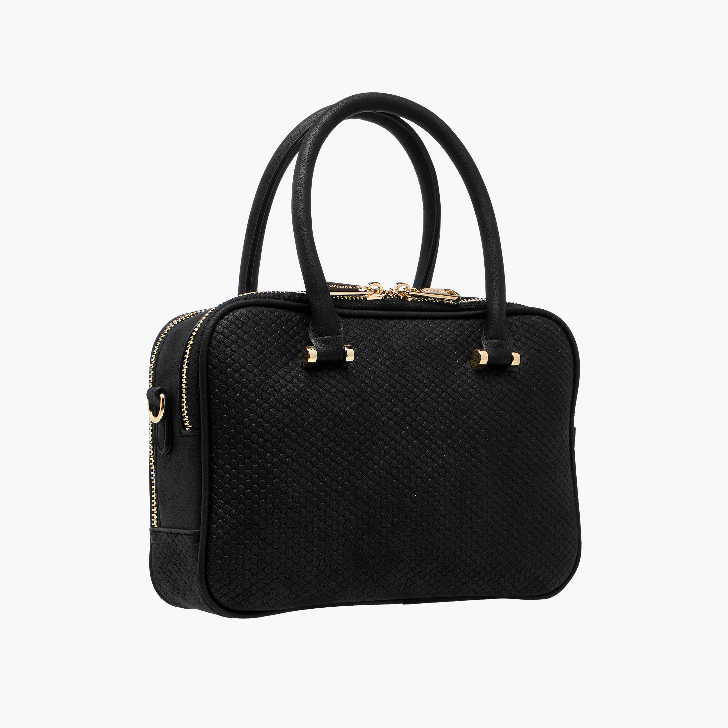 Le Confort Textured Tote Bag with Detachable Strap and Zip Closure-women-bagsandwallets-handbags-image-3