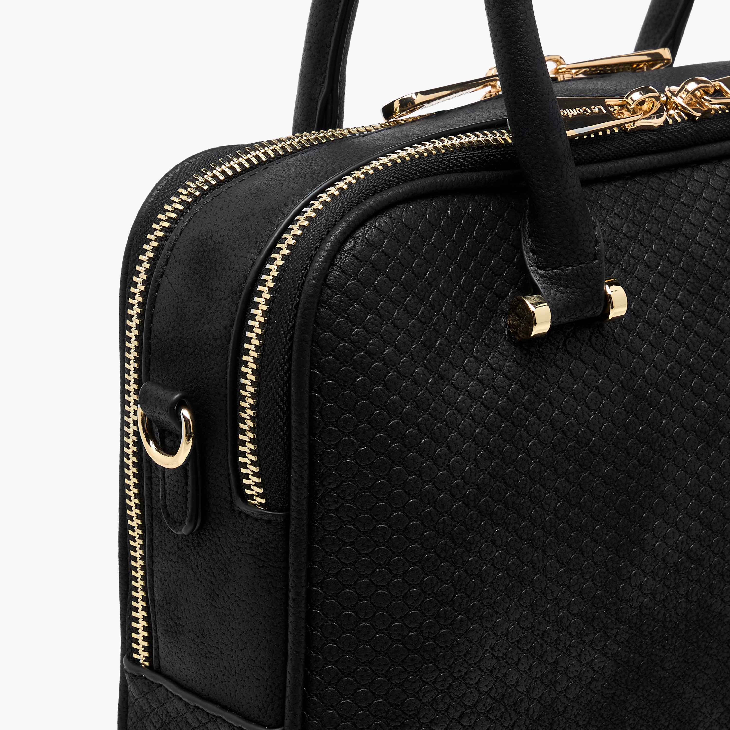 Le Confort Textured Tote Bag with Detachable Strap and Zip Closure-women-bagsandwallets-handbags-image-5