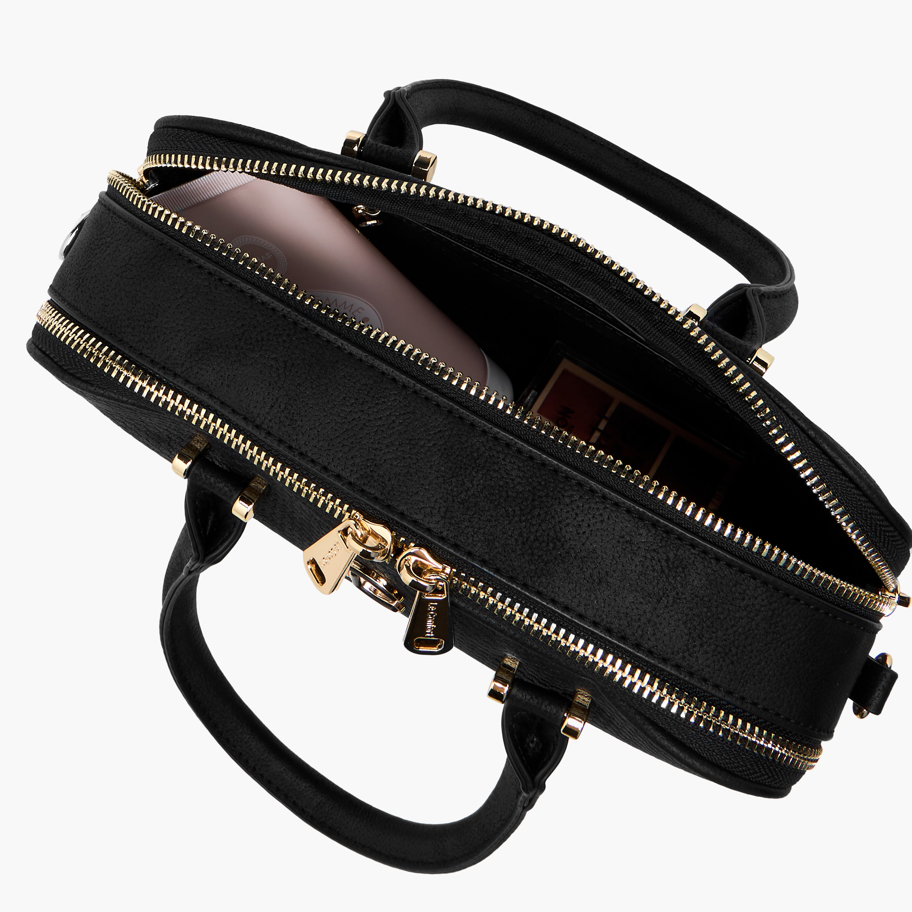 Le Confort Textured Tote Bag with Detachable Strap and Zip Closure-women-bagsandwallets-handbags-image-7