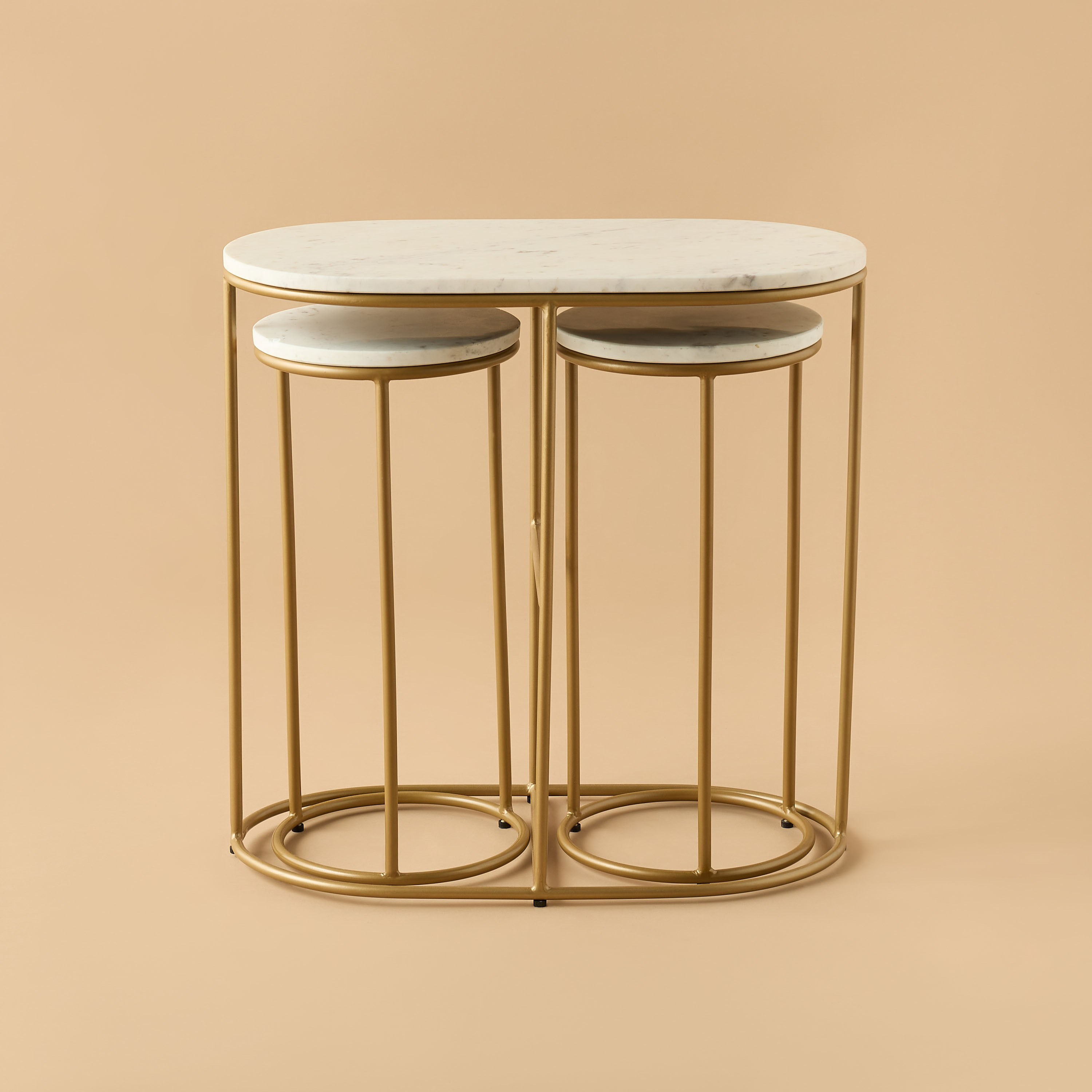 Marble Top 3-Piece Console and Side Table Set-furniture-livingroom-sideandendtables-image-3