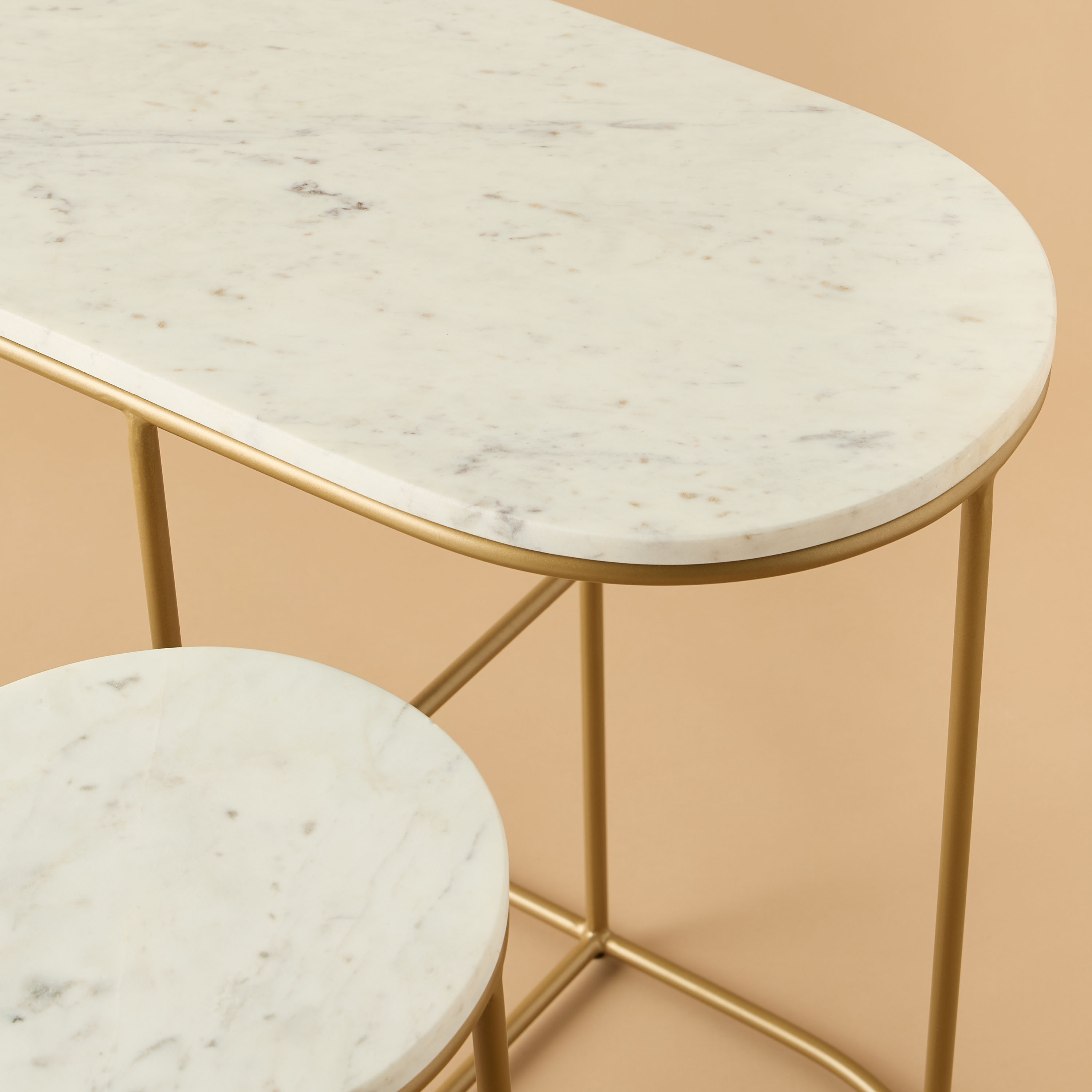 Marble Top 3-Piece Console and Side Table Set-furniture-livingroom-sideandendtables-image-4