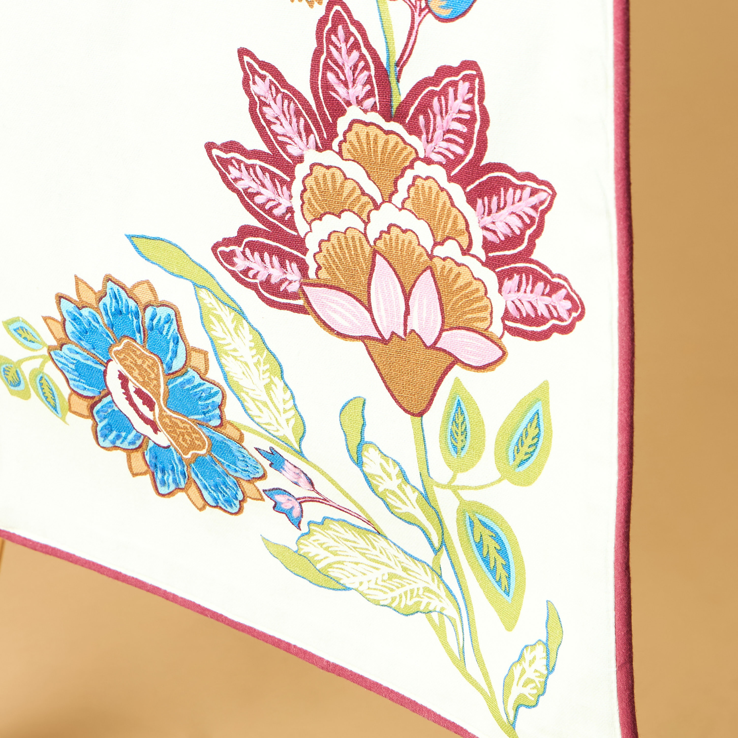 Summer Flower Embroidered Table Runner-household-dining-tablelinen-runnersandtablecovers-image-4