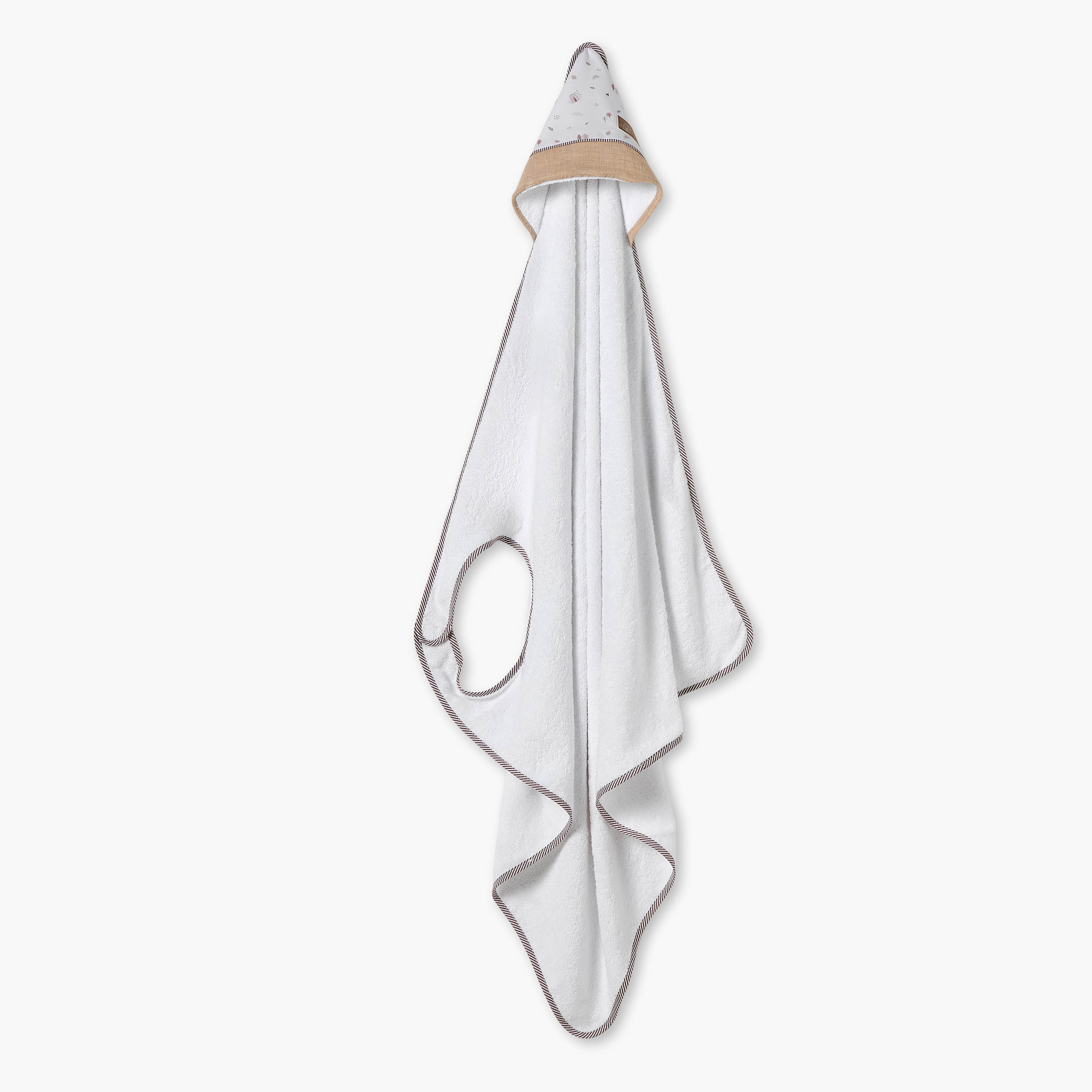 Cambrass Printed Hooded Baby Towel with Apron-baby-bathandcare-towels-image-1
