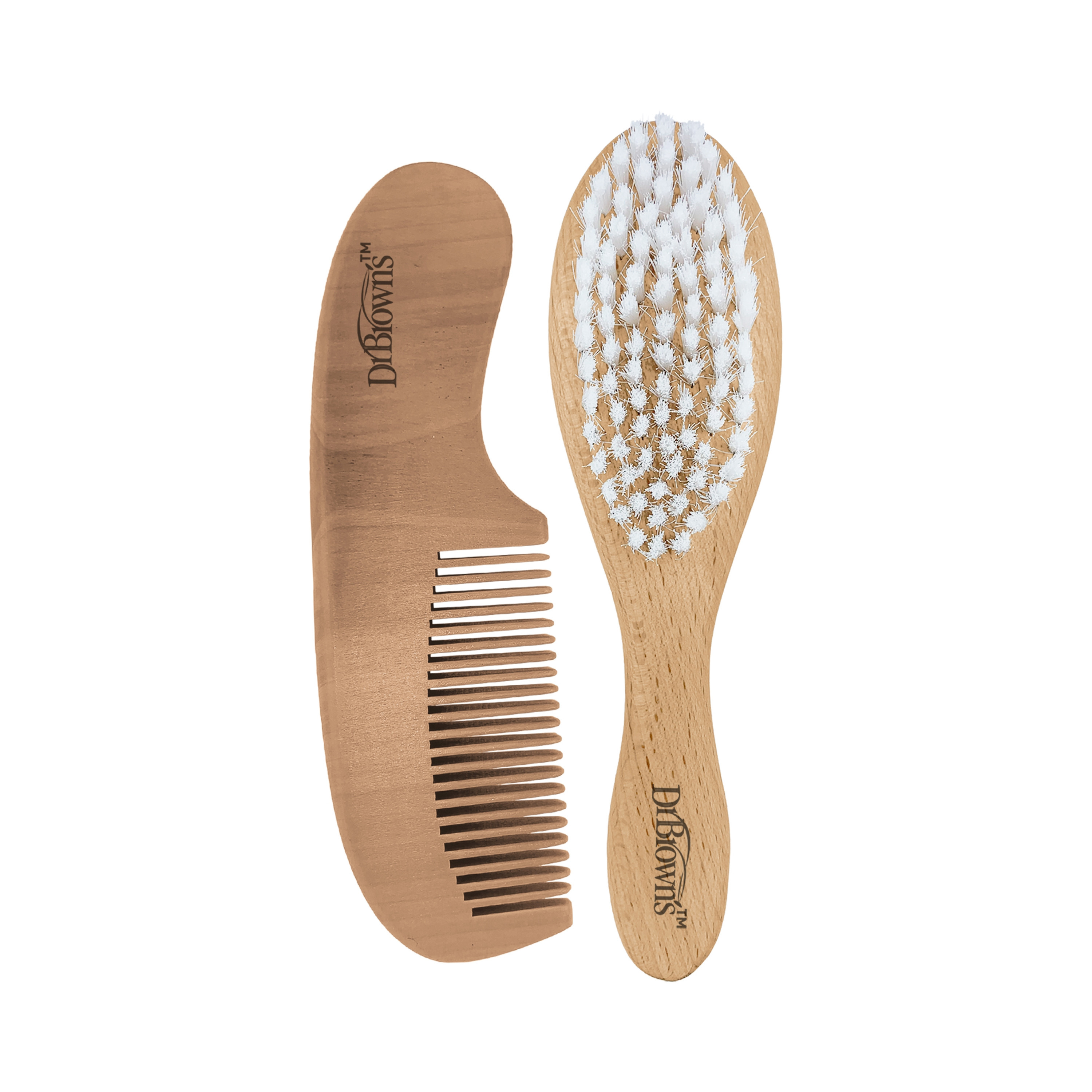 Dr. Brown's Soft and Safe Brush with Comb-baby-bathandcare-grooming-image-1