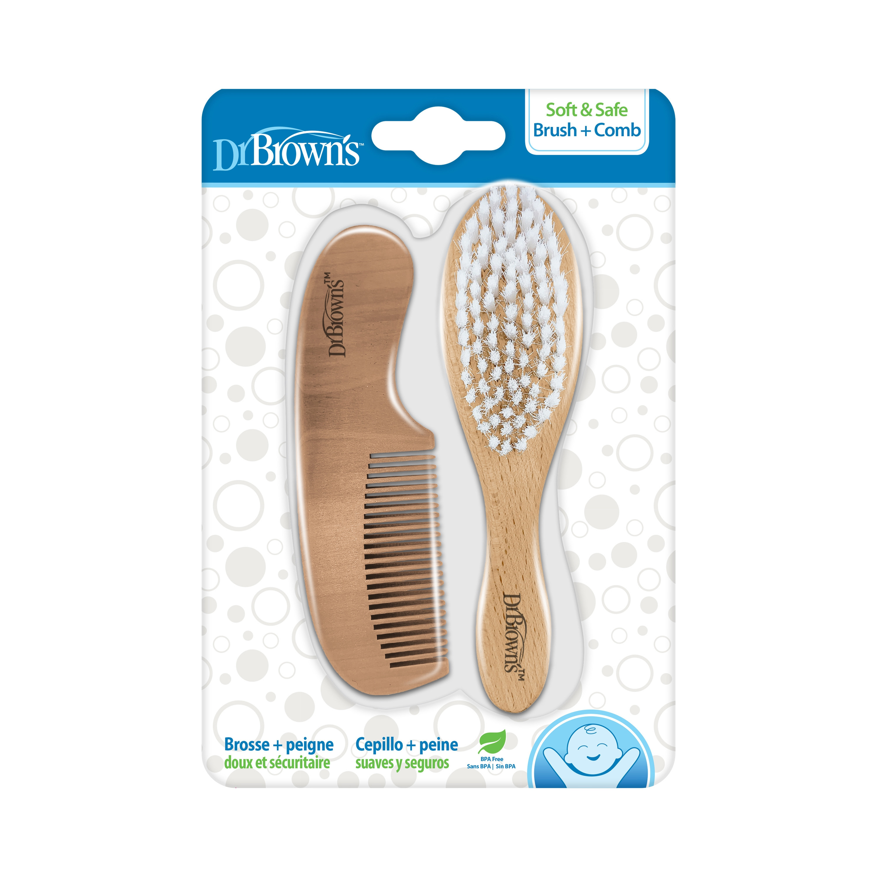 Dr. Brown's Soft and Safe Brush with Comb-baby-bathandcare-grooming-image-4