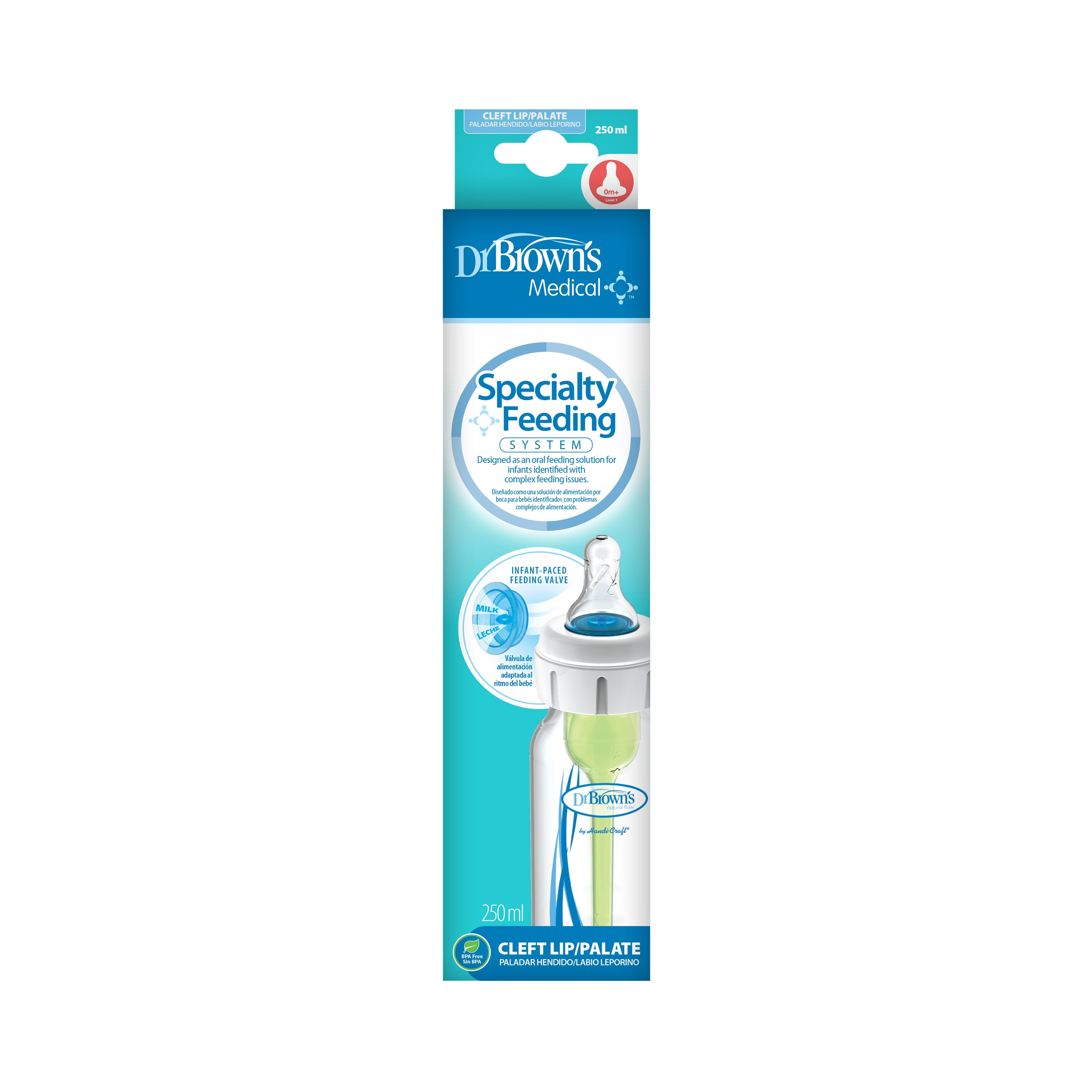Dr. Brown's Medical Specialty Feeding System Narrow Neck Bottle with Valve & Nipple - 250 ml-baby-feeding-feedingbottles-bottlesandteats-image-3