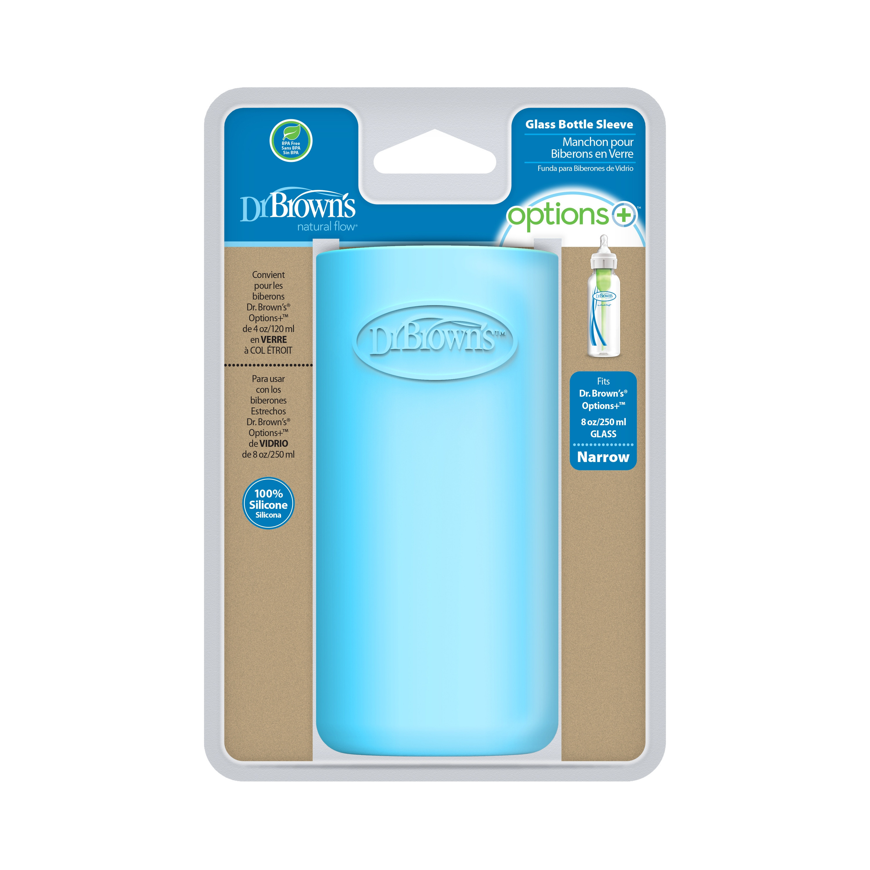 Dr. Brown's Narrow Neck Glass Sleeve - 250 ml-baby-feeding-feedingbottles-bottlecovers-image-2