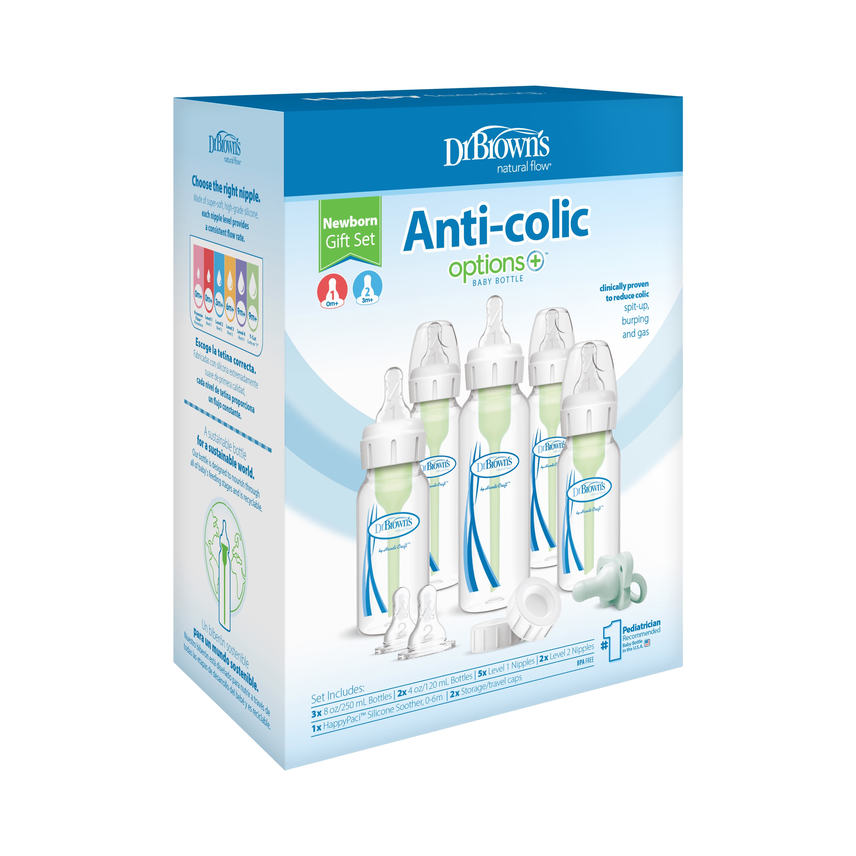 Dr. Brown's Anti-Colic Options+ Newborn Feeding Set-baby-feeding-feedingbottles-bottlesandteats-image-3