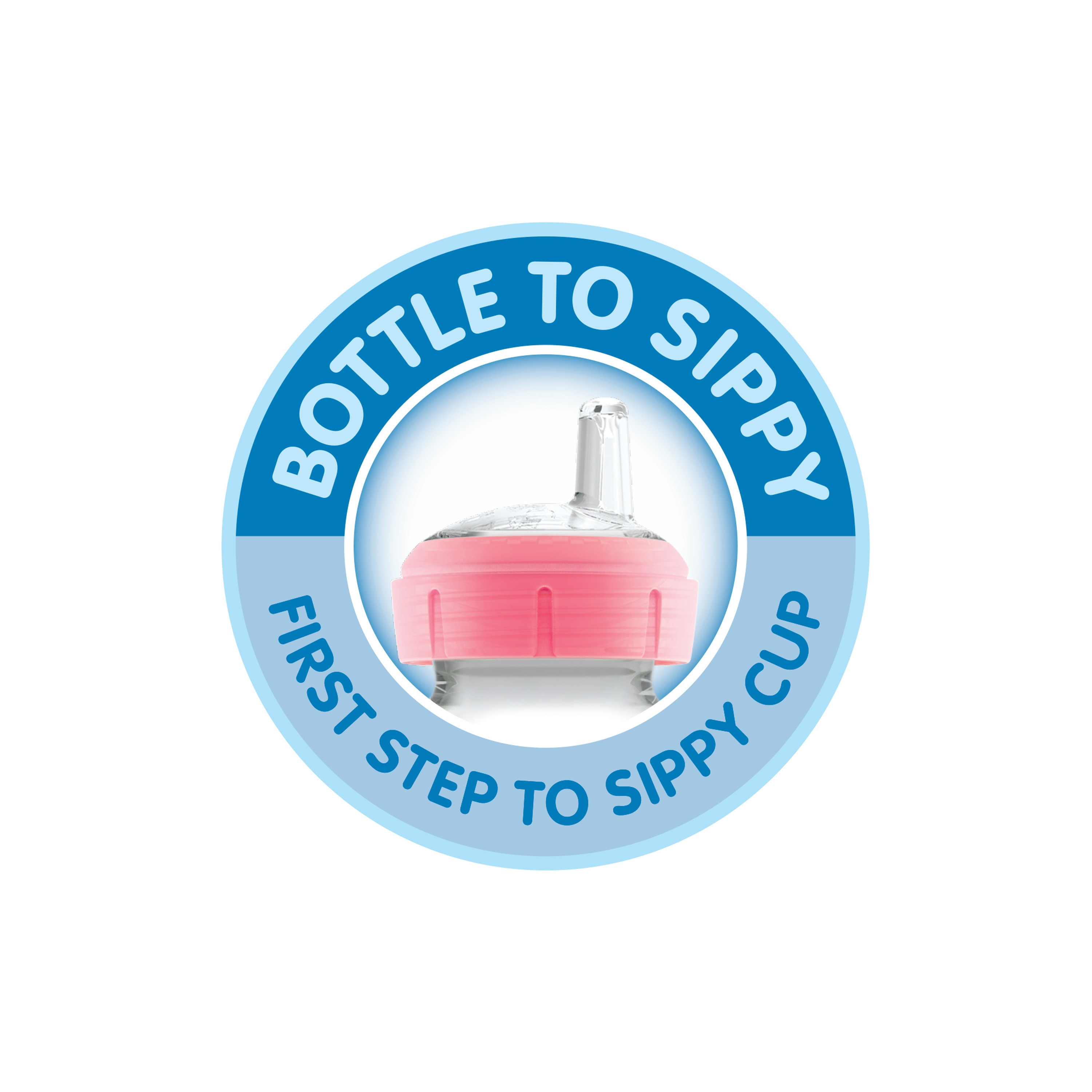 Dr. Brown's Wide Neck Options+ Glass Feeding Bottle with Sippy Spout - Rainbow Blue - 270 ml-baby-feeding-feedingbottles-bottlesandteats-image-4
