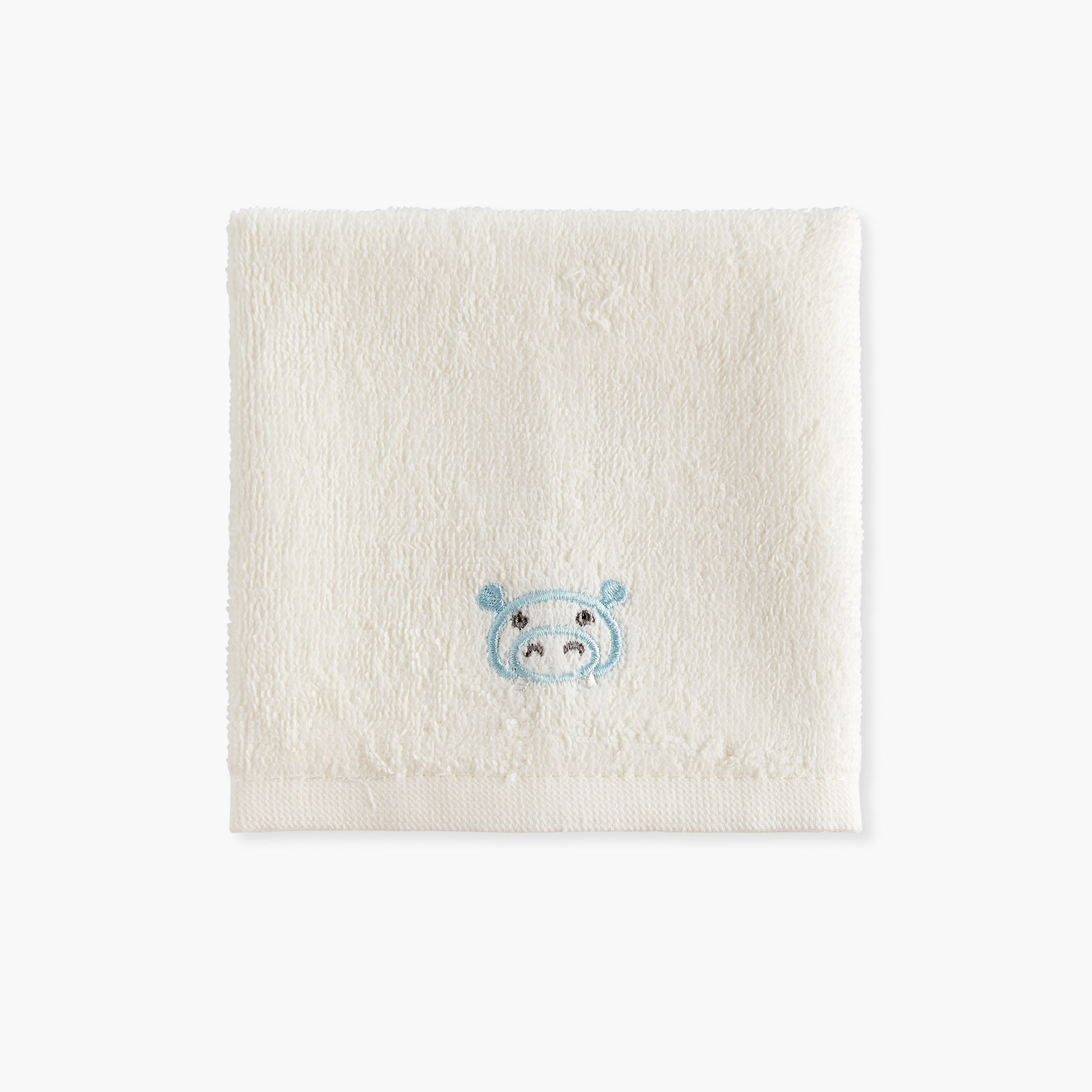 Juniors 4-Piece Hippo Embroidered Wash Cloth Set - 26x26 cm-baby-bathandcare-towels-image-3