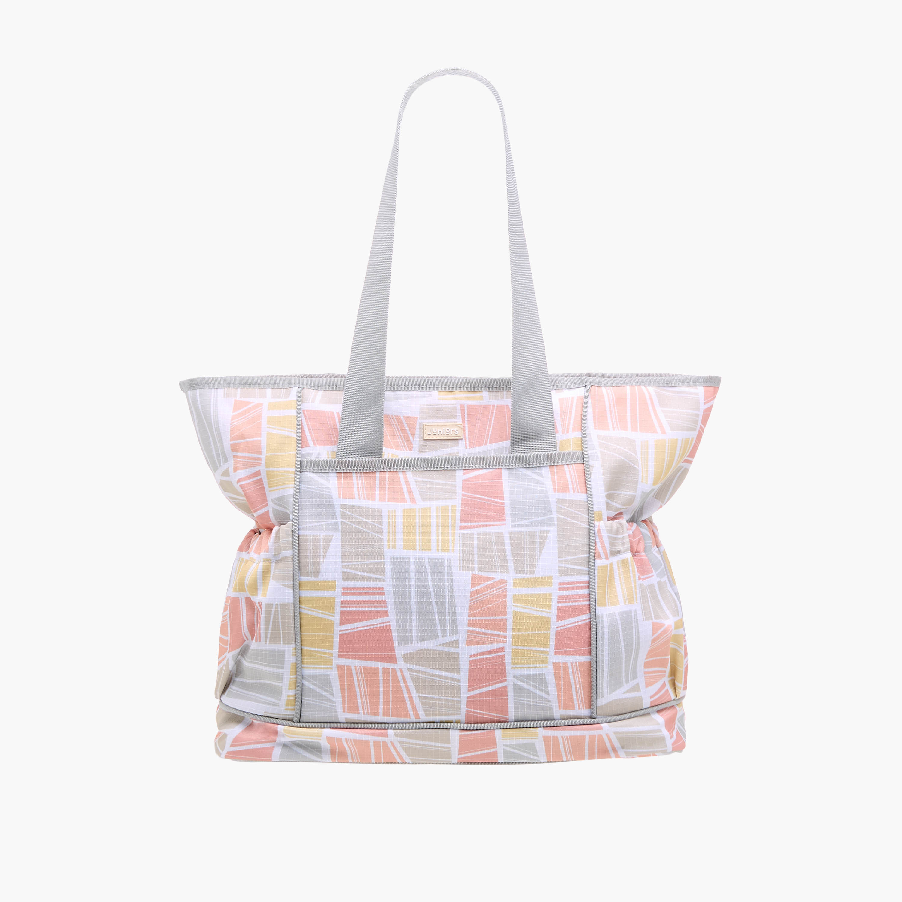 Juniors Abstract Print Diaper Bag with Double Handle and Changing Mat-baby-diapering-diaperbags-image-2
