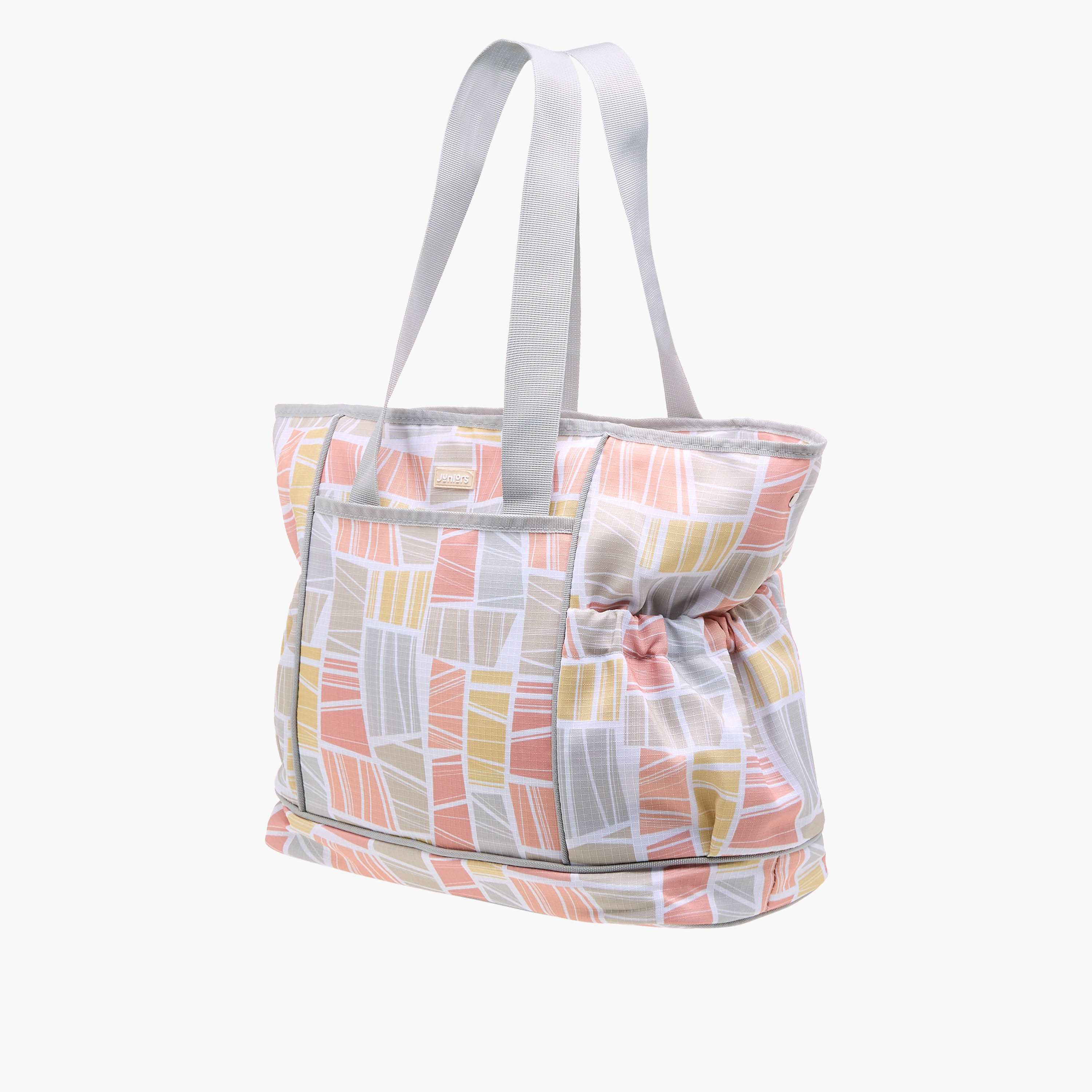 Juniors Abstract Print Diaper Bag with Double Handle and Changing Mat-baby-diapering-diaperbags-image-5