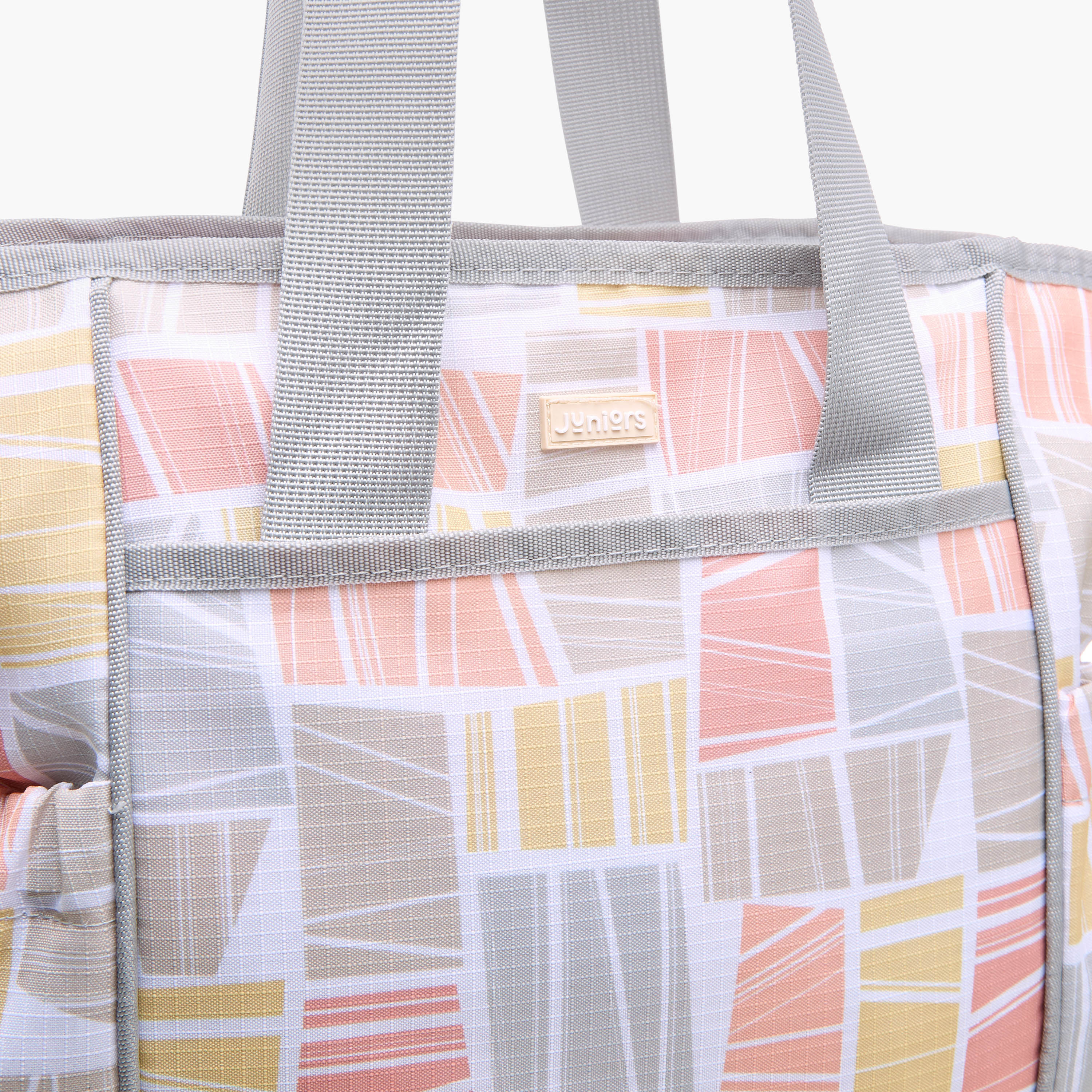 Juniors Abstract Print Diaper Bag with Double Handle and Changing Mat-baby-diapering-diaperbags-image-9