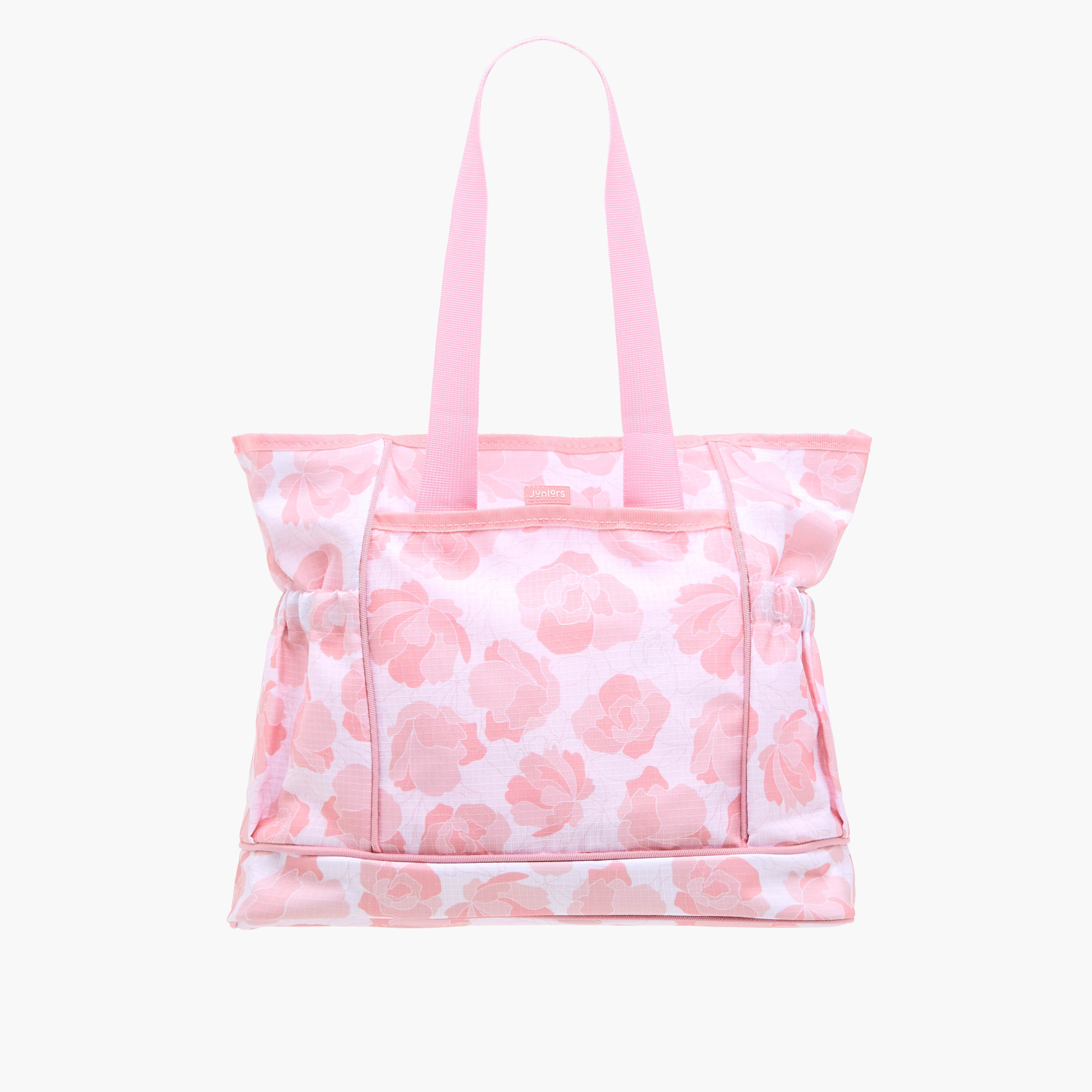 Juniors Floral Print Diaper Bag with Double Handle and Changing Mat-baby-diapering-diaperbags-image-3