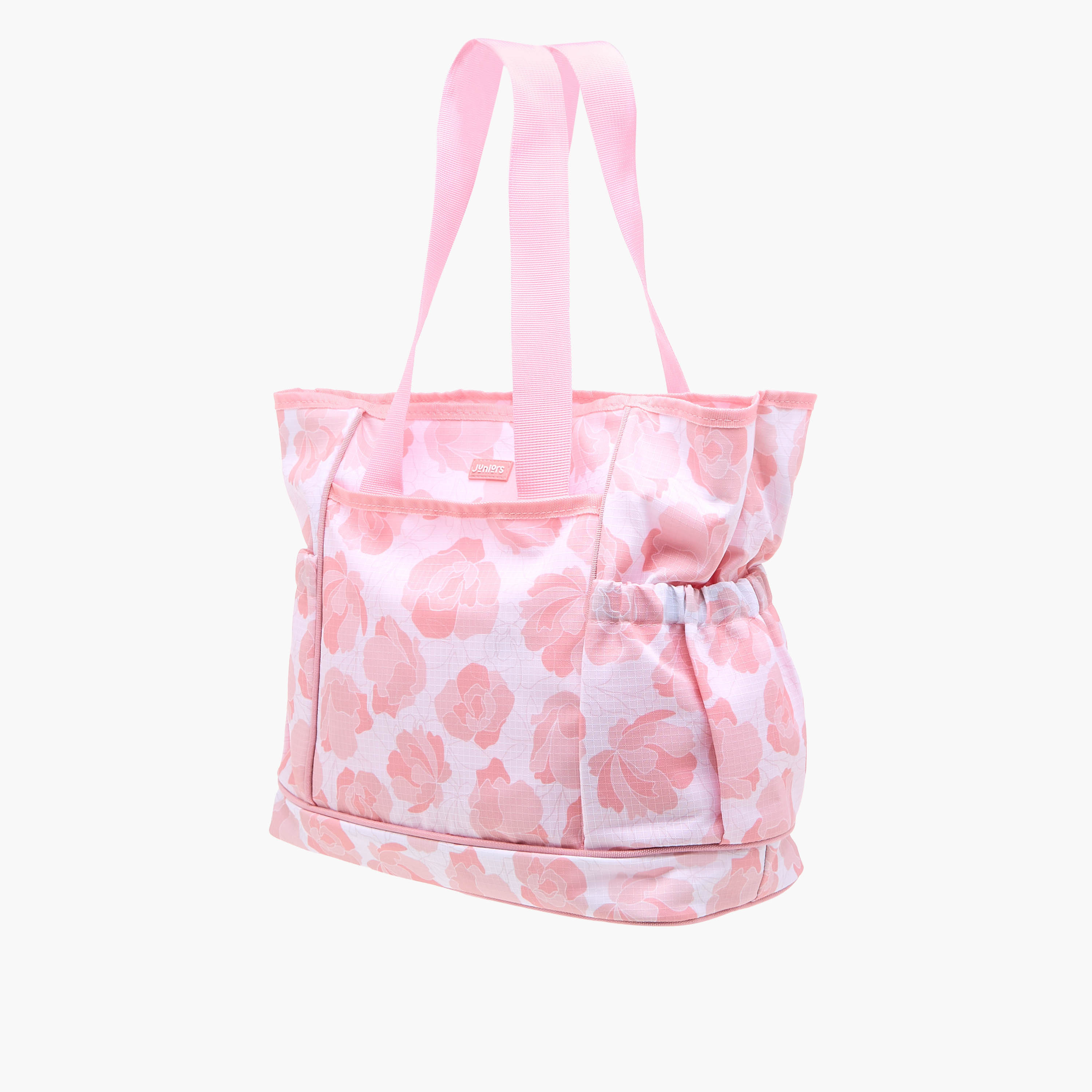 Juniors Floral Print Diaper Bag with Double Handle and Changing Mat-baby-diapering-diaperbags-image-6