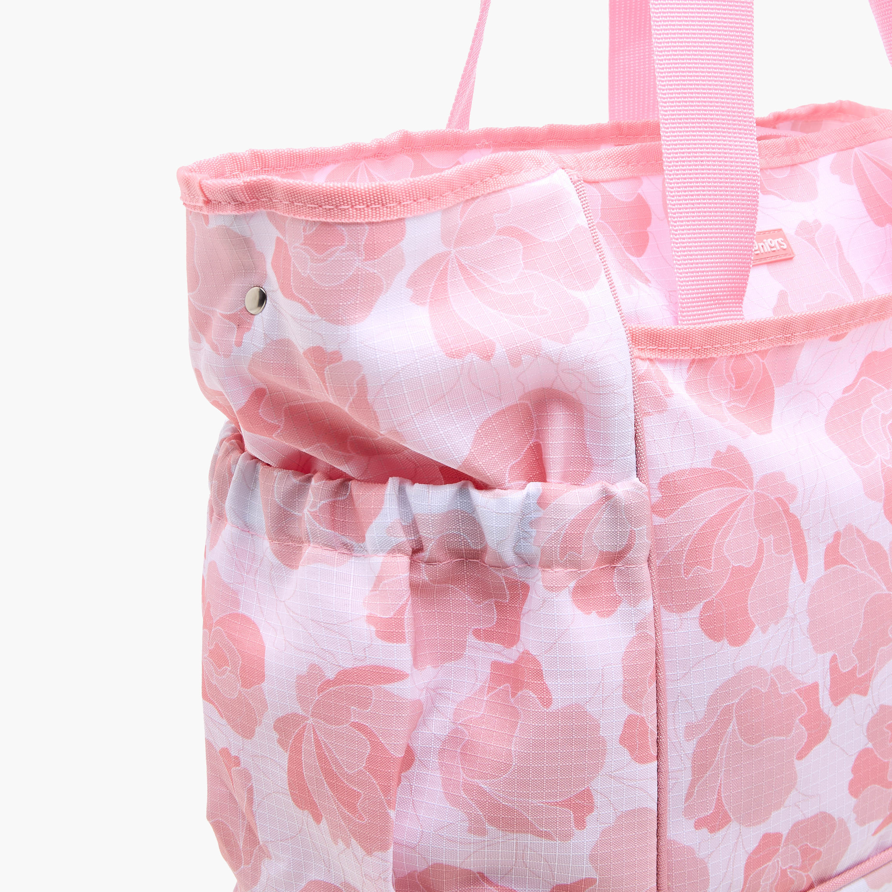 Juniors Floral Print Diaper Bag with Double Handle and Changing Mat-baby-diapering-diaperbags-image-8