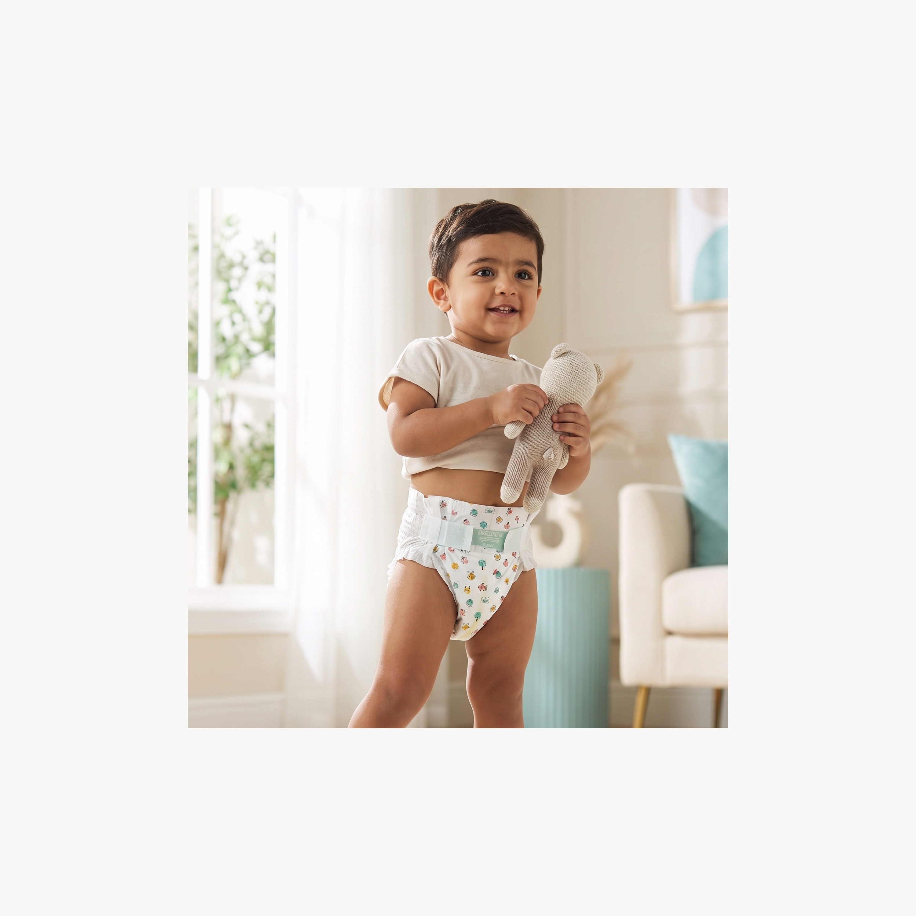 Juniors 22-Piece Tape Style Diapers Size 6 (11-18 kg) Feather Soft Mega Value Pack-baby-diapering-diapers-image-13