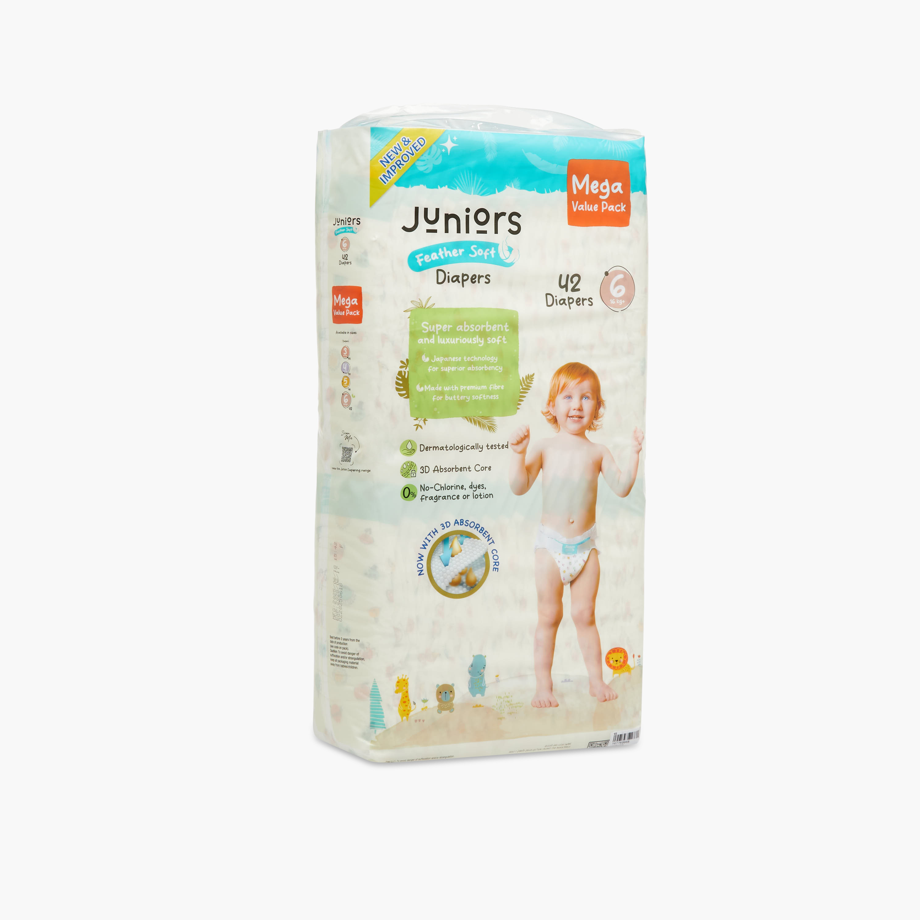 Juniors 42-Piece Tape Style Diapers Feather Soft Value Pack-baby-diapering-diapers-image-1