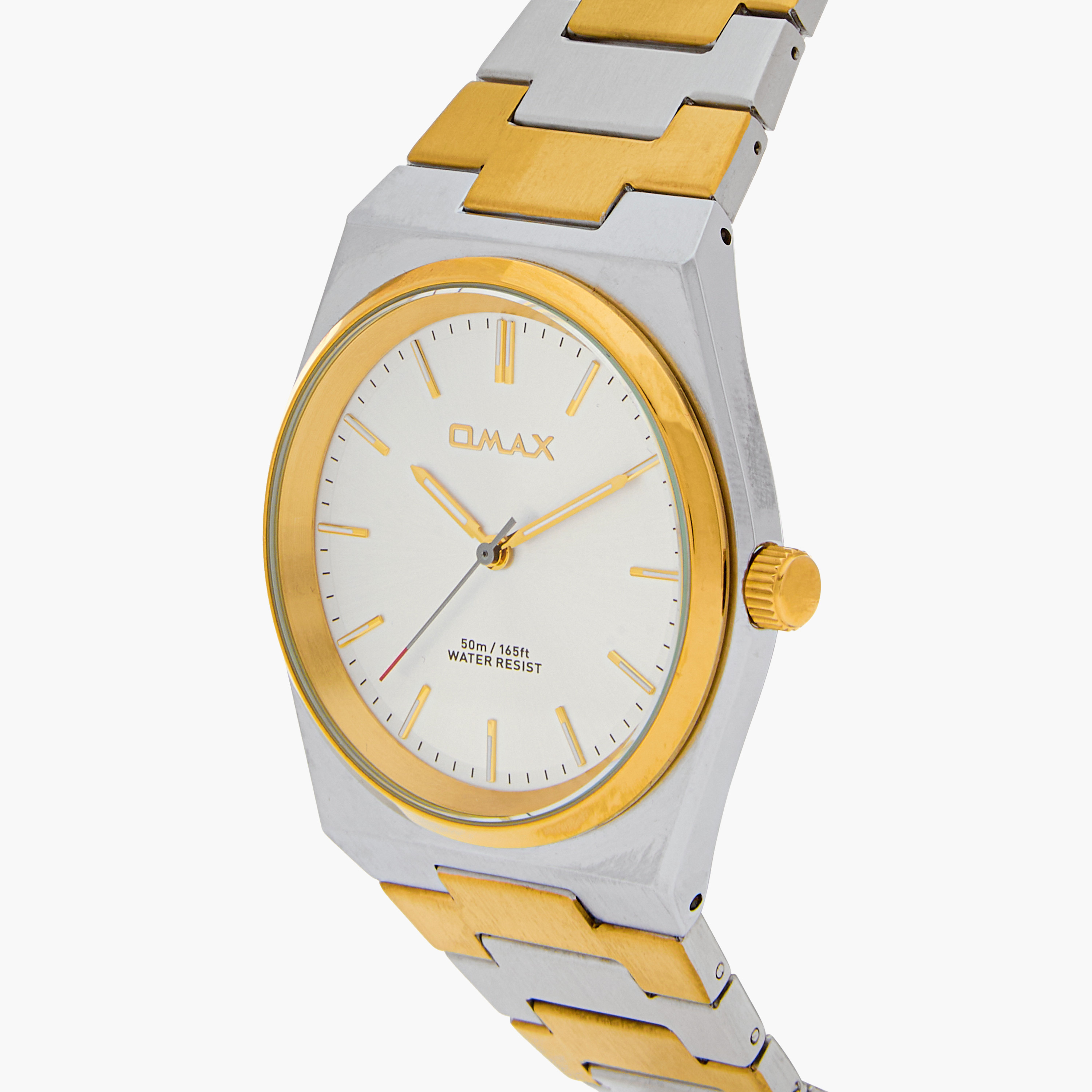 ساعة يد تناظرية فضية في ذهبية للرجال من أوماكس 00ACB105N002-men-watchesandjewellery-watches-image-4