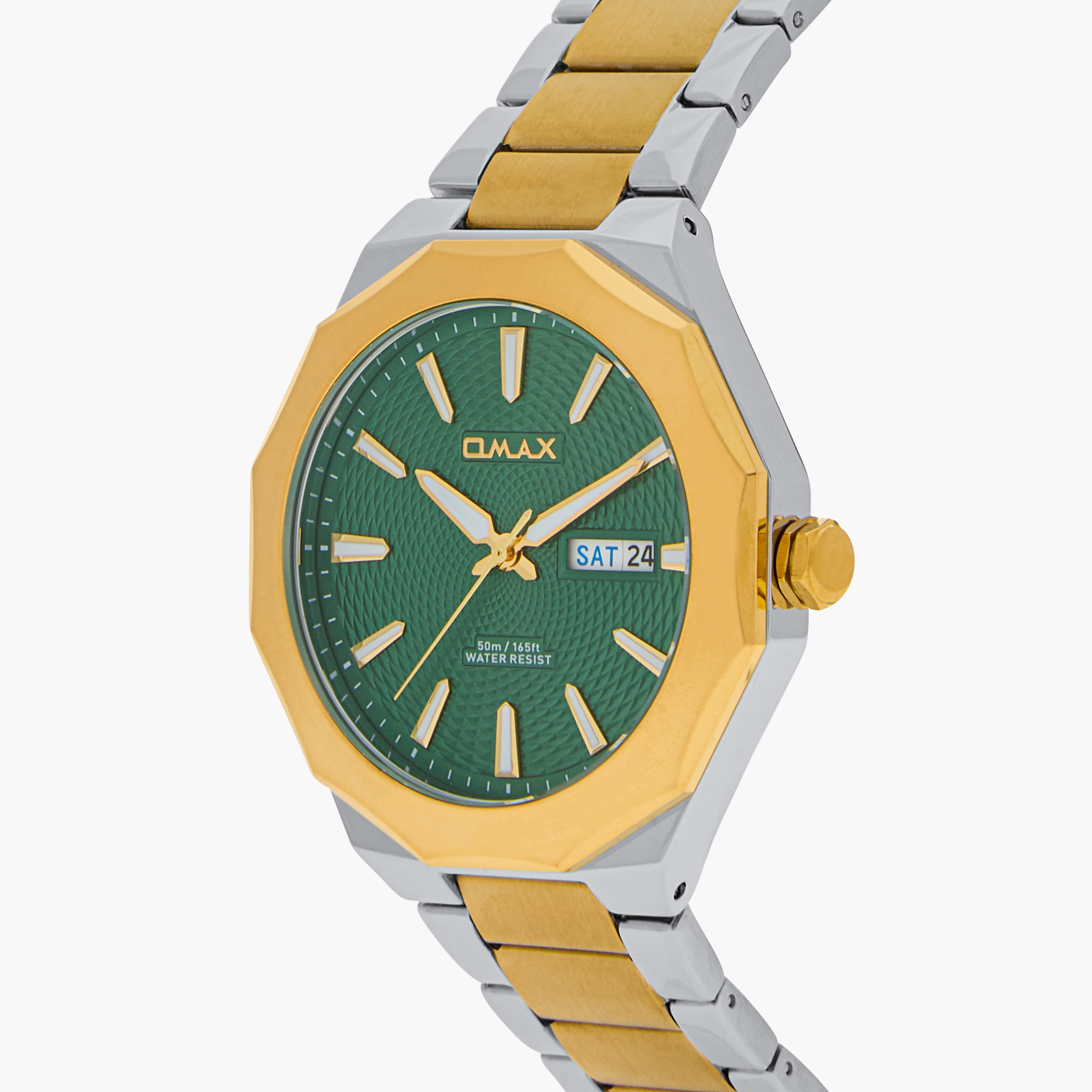 ساعة يد تناظرية بسوار فضي وذهبي للرجال من أوماكس 00BFD001N002-men-watchesandjewellery-watches-image-4