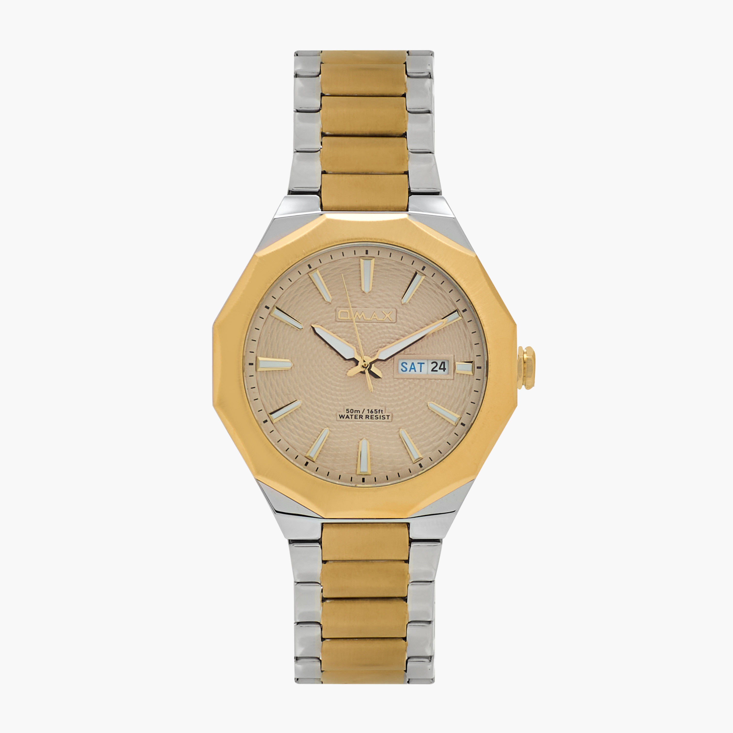 Omax Men's Gold and Silver Analog Wrist Watch 00BFD001N002-men-watchesandjewellery-watches-image-1