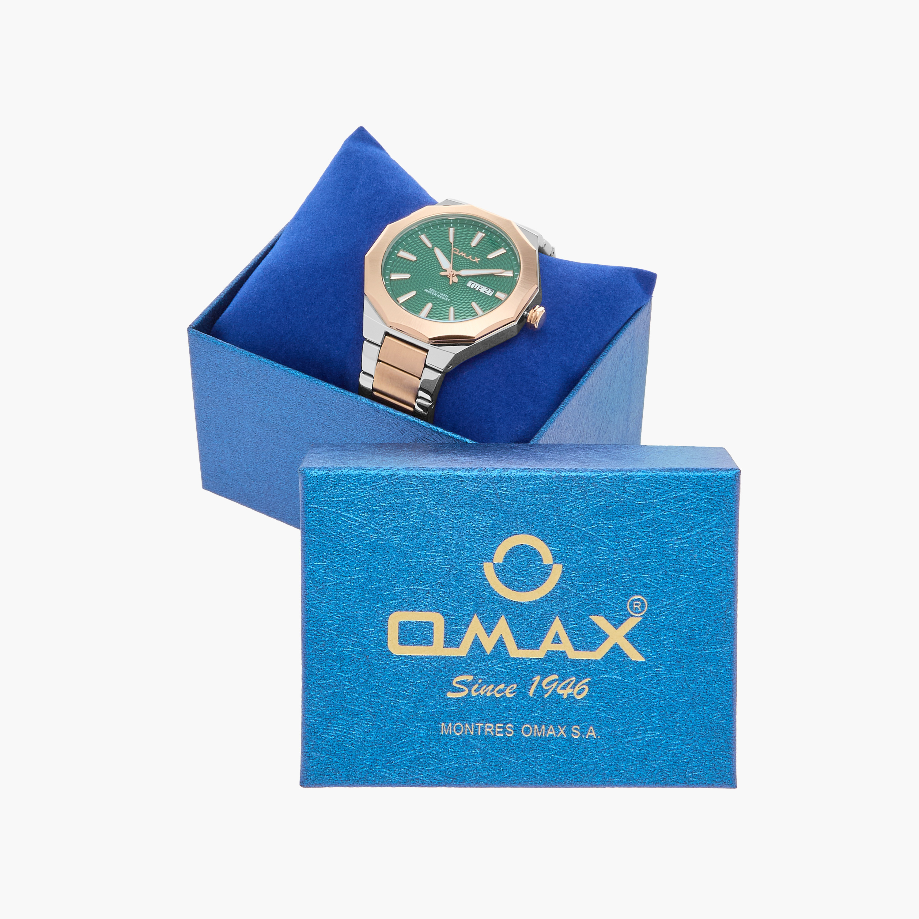 ساعة يد تناظرية بسوار فضي وذهبي للرجال من أوماكس 00BFD001N002-men-watchesandjewellery-watches-image-6