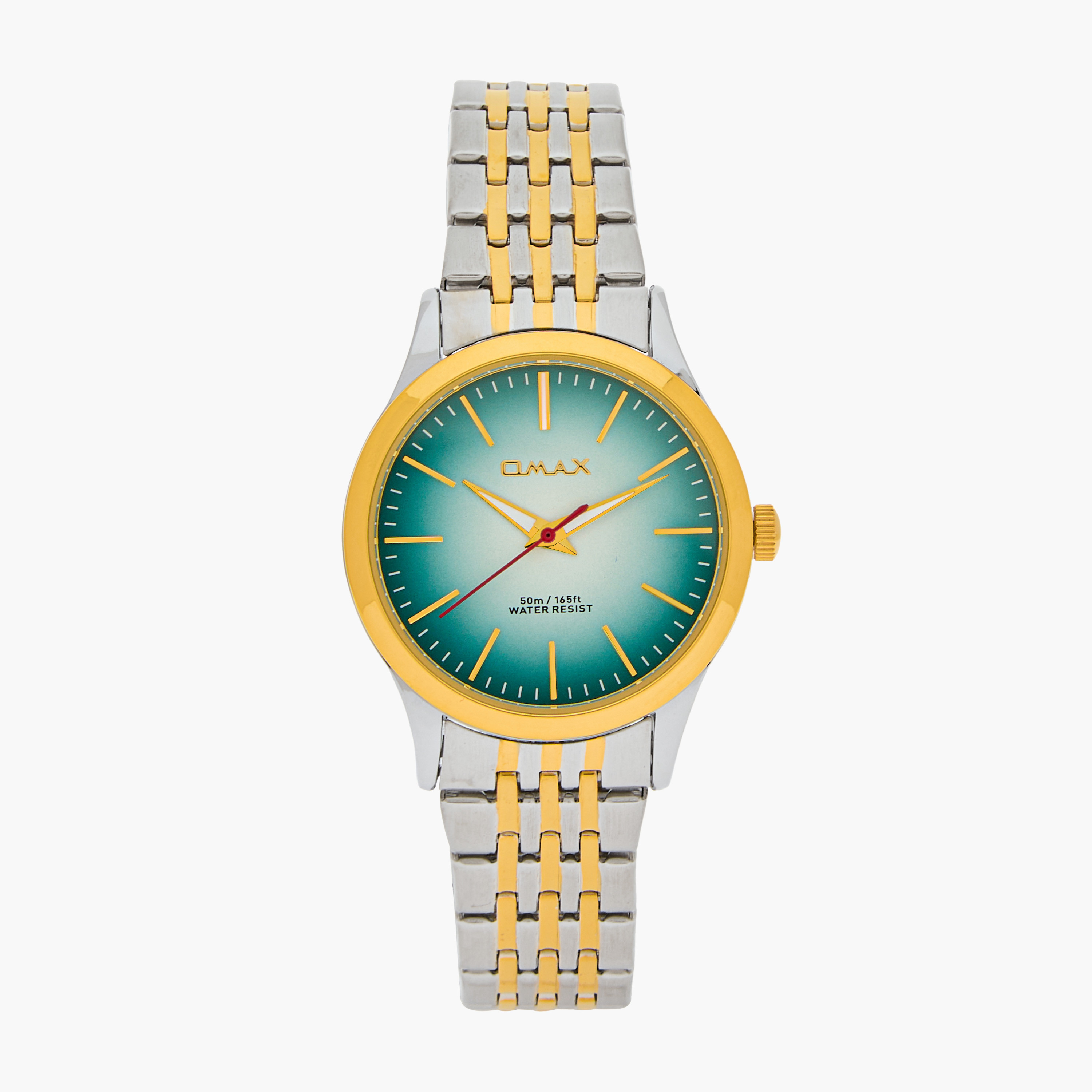 ساعة يد تناظرية بلون ذهبي وفضي للنساء من أوماكس 00ACB102N00W-women-watchesandjewellery-watches-image-1