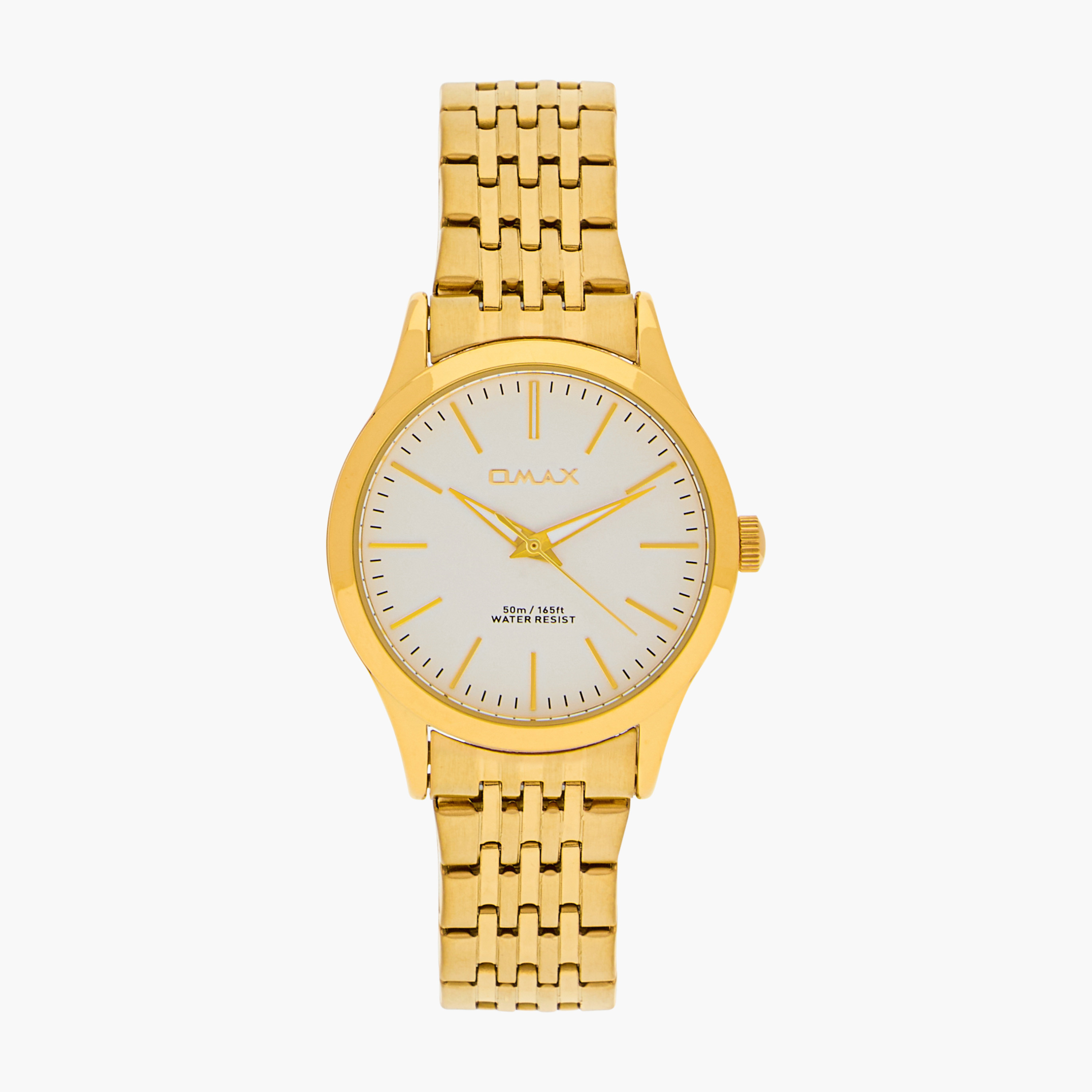 ساعة يد تناظرية ذهبية للنساء من أوماكس 00ACB102Q008-women-watchesandjewellery-watches-image-1
