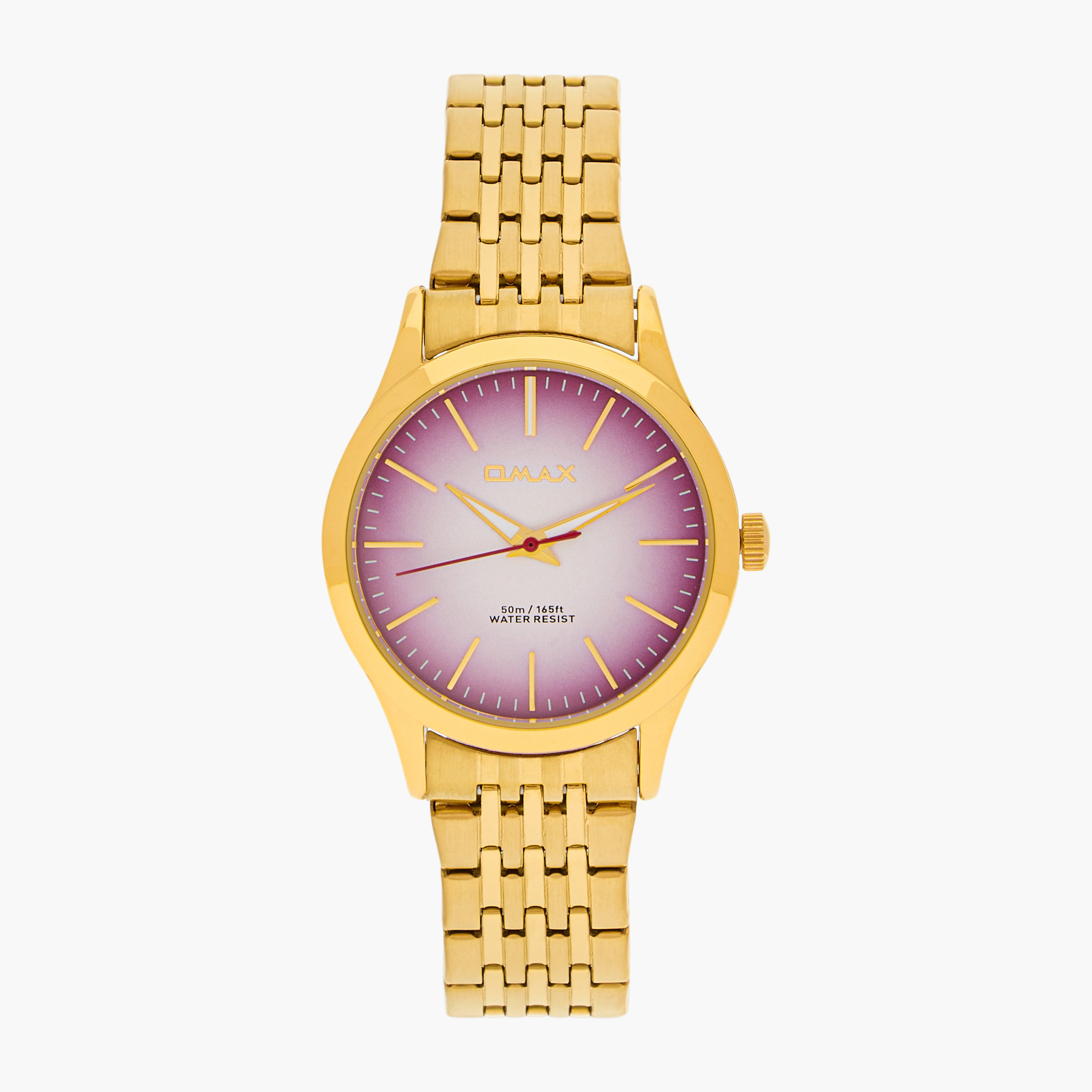 ساعة يد تناظرية ذهبية للنساء من أوماكس 00ACB102Q008-women-watchesandjewellery-watches-image-1