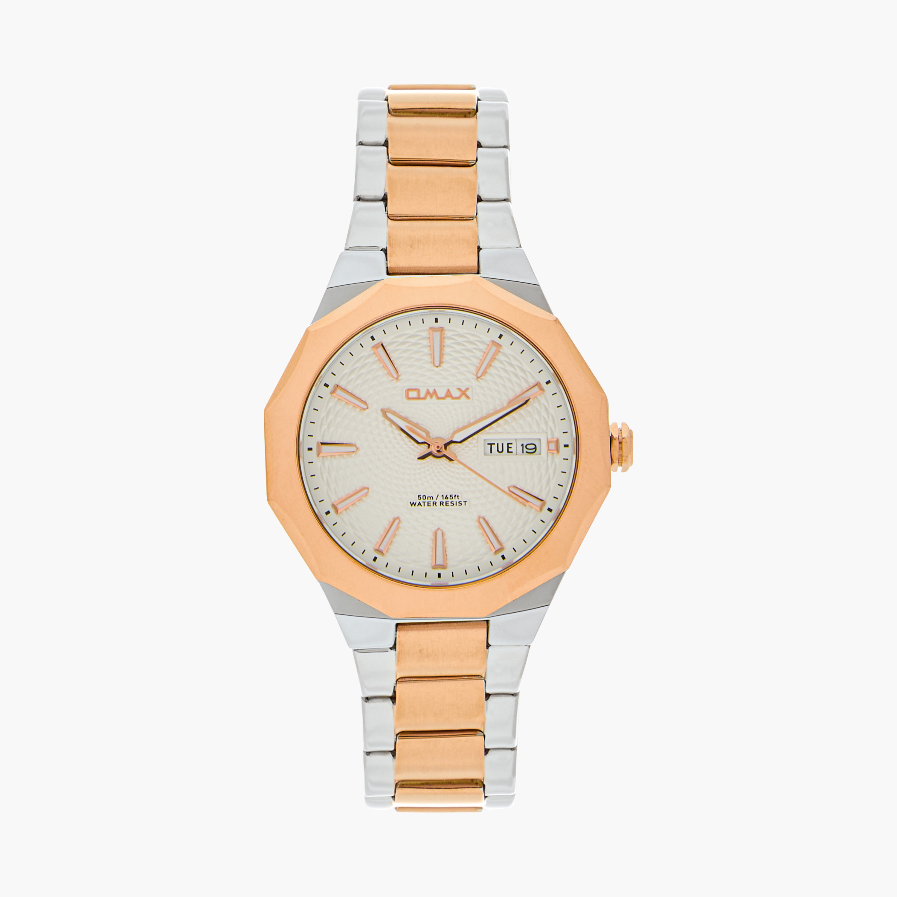 Omax Women's Gold and Silver Analog Wrist Watch 00BFD002N002-women-watchesandjewellery-watches-image-1