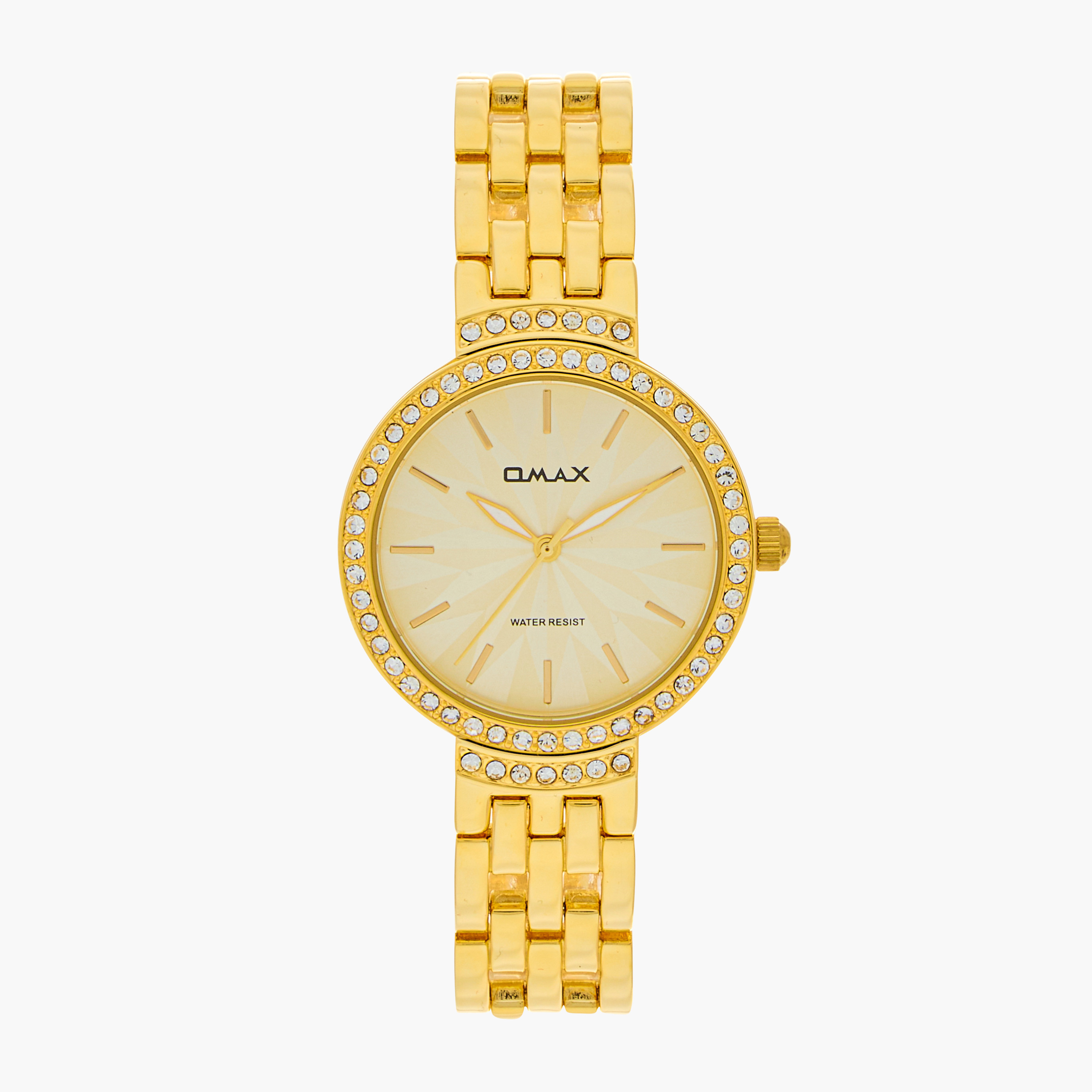 ساعة يد تناظرية بلون ذهبي للنساء من أوماكس 00JED254G001-women-watchesandjewellery-watches-image-1