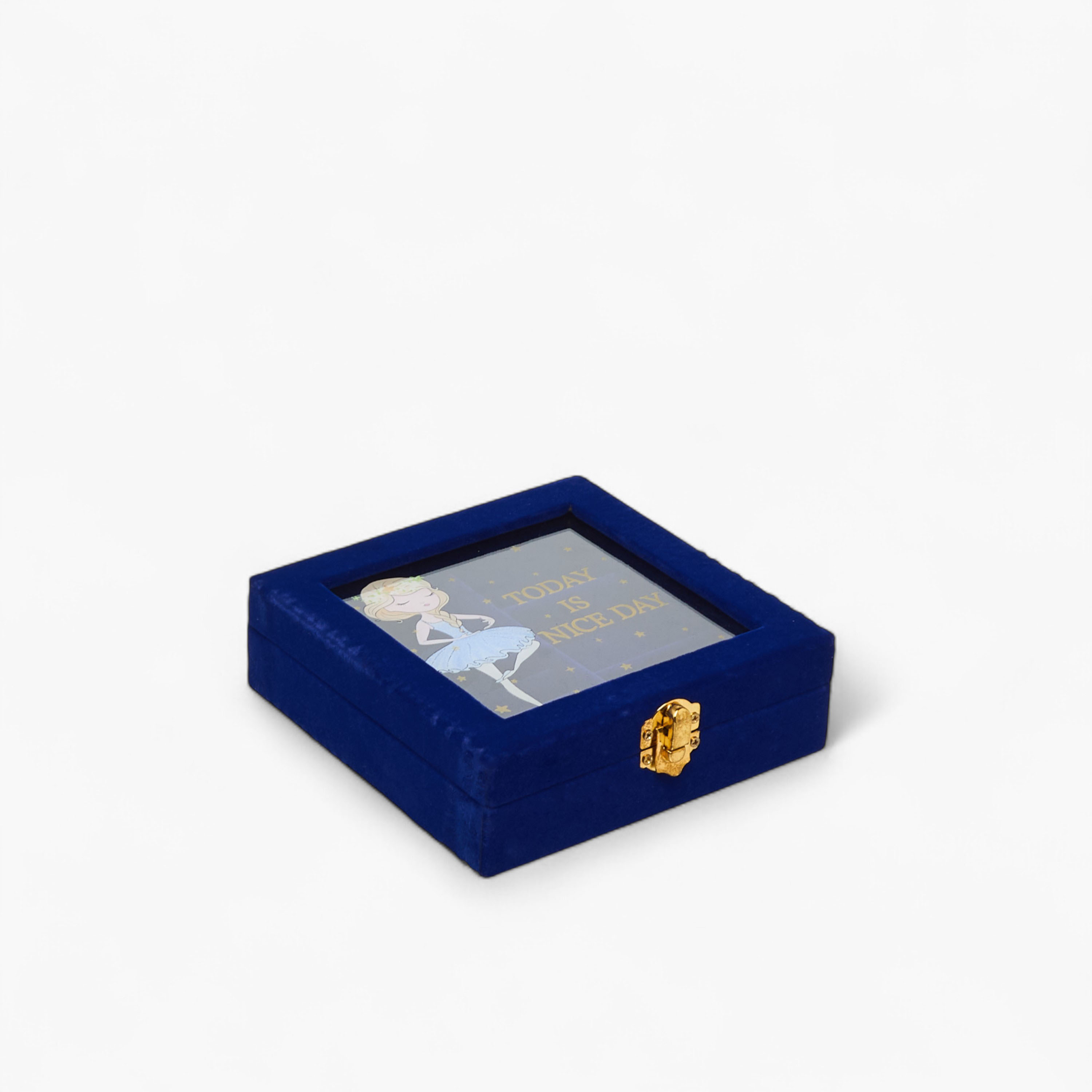 Ballerina Print Velvet Jewellery Box - 15x15x5 cms-women-watchesandjewellery-jewellery-storage-image-1