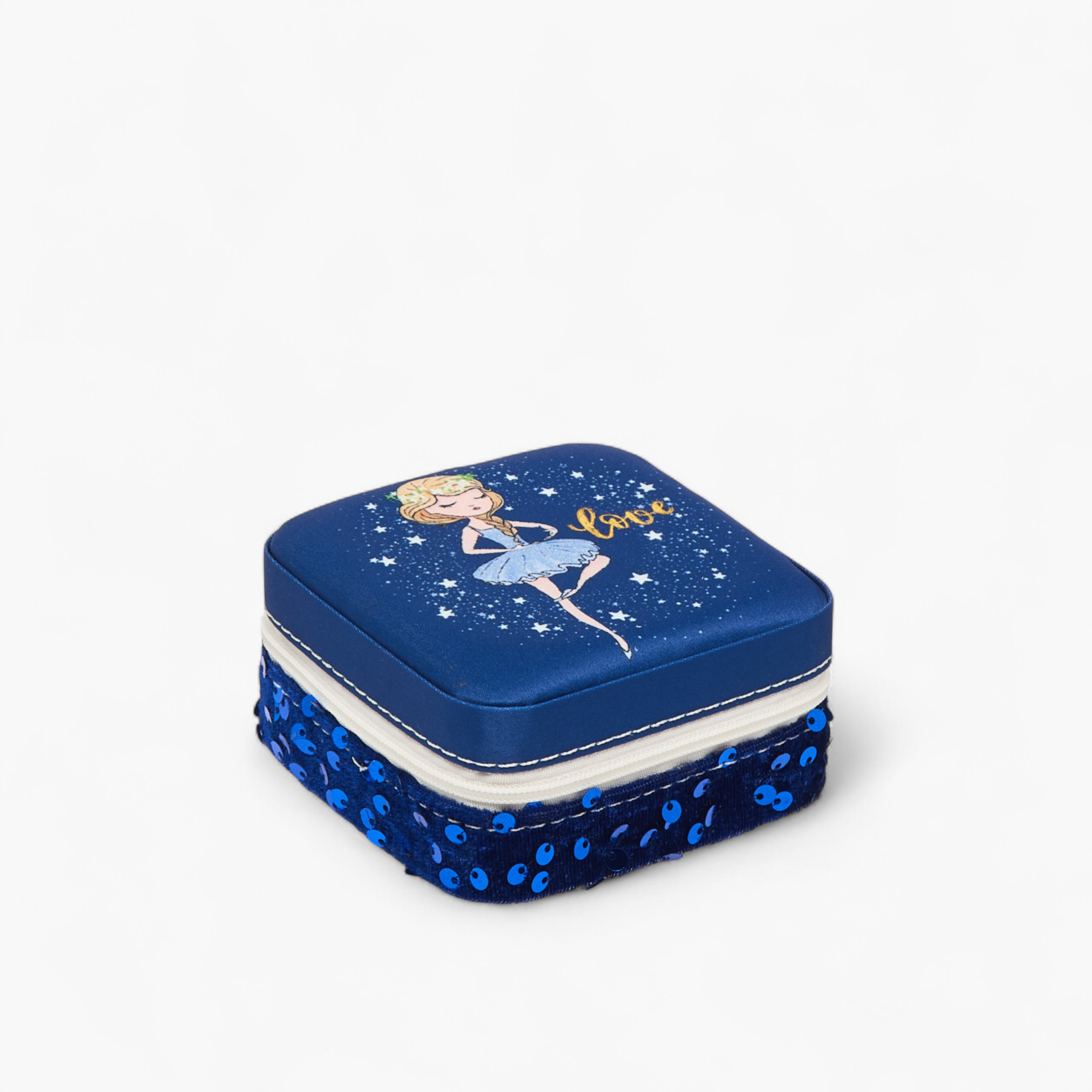 صندوق مجوهرات مزين براقصة بالية وترتر - 10×5×5 سم-women-watchesandjewellery-jewellery-storage-image-1