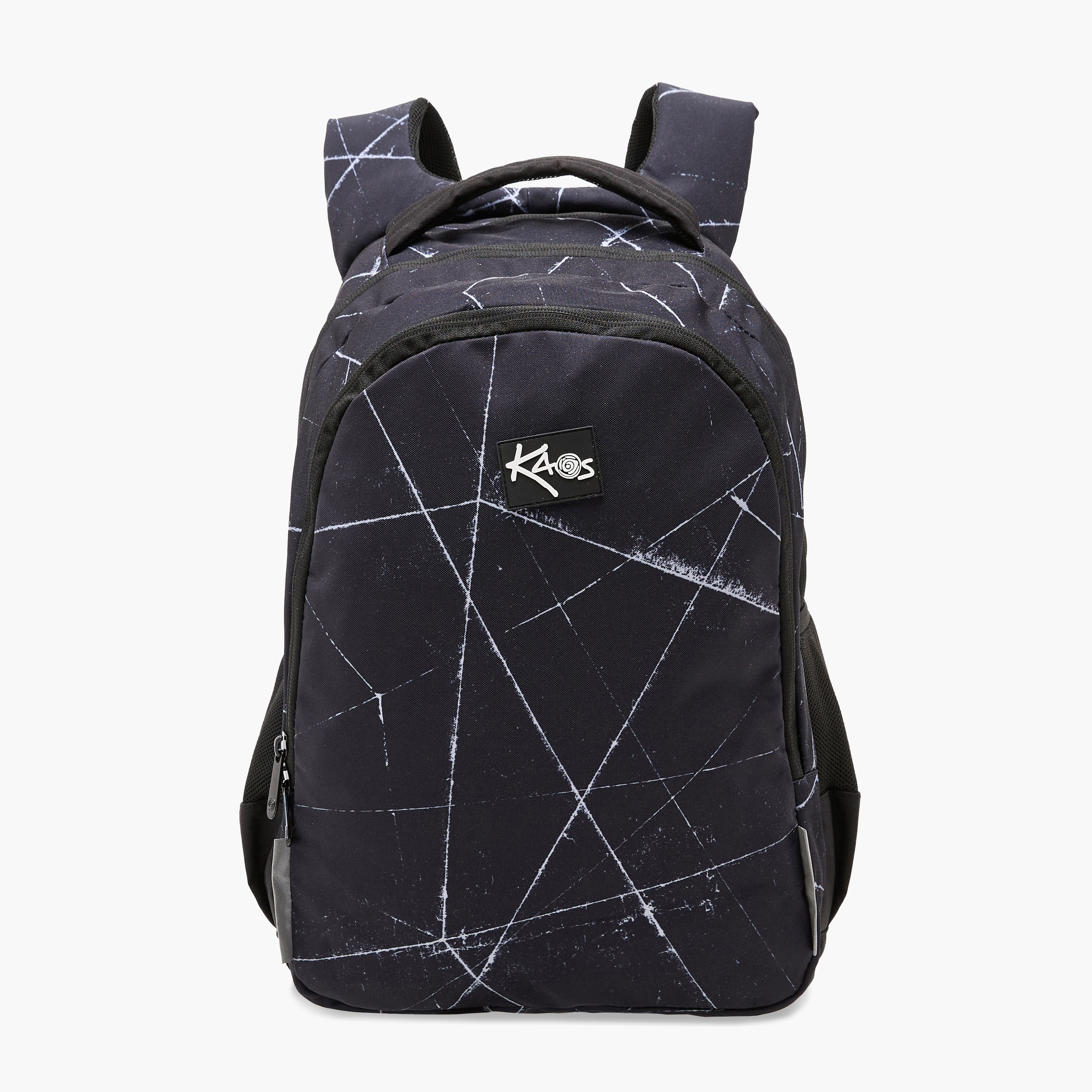 KAOS Geometric 18-inch Backpack with Zip Closure - 48x33x21 cms-school-bagsandbackpacks-backpacks-image-1