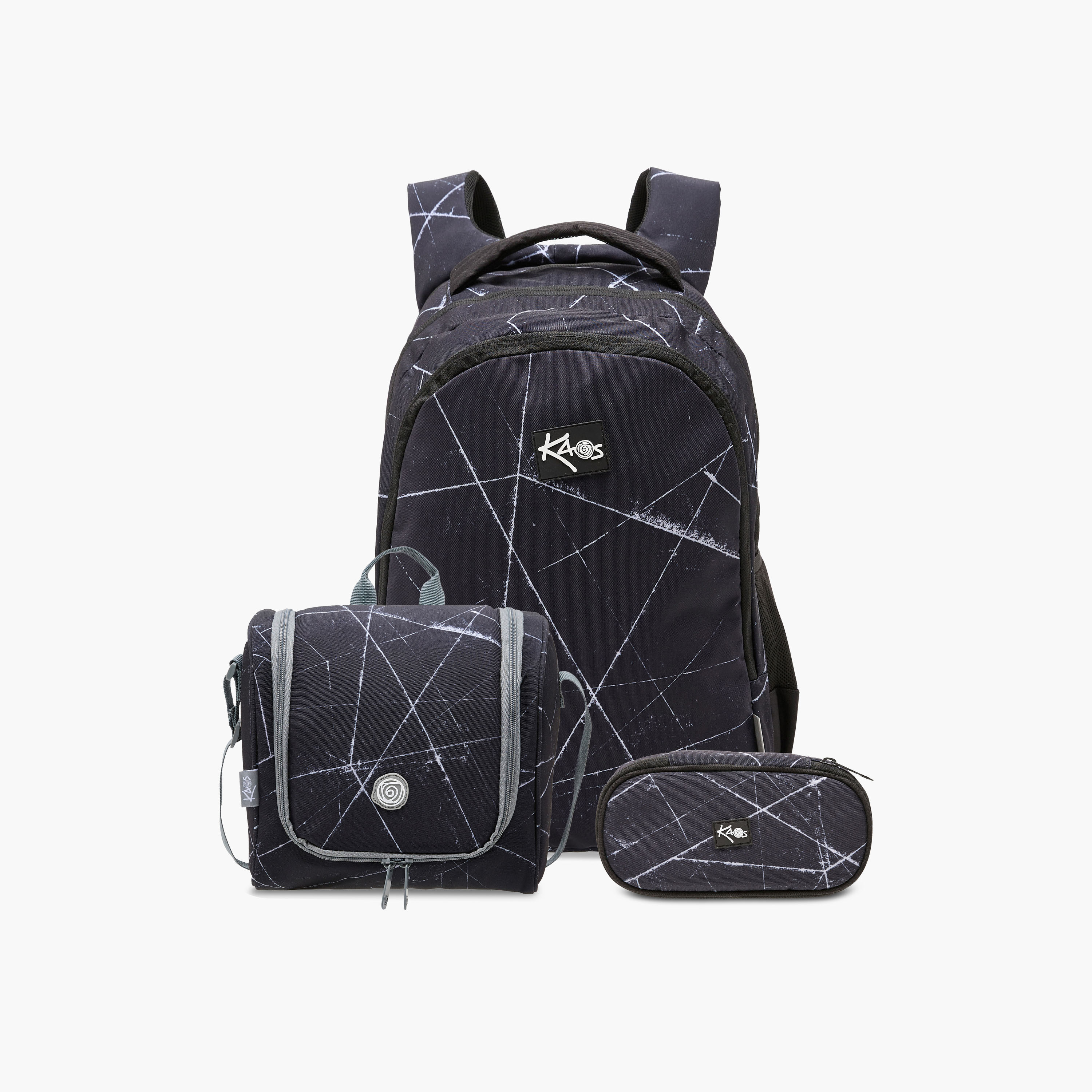 KAOS Geometric 18-inch Backpack with Zip Closure - 48x33x21 cms-school-bagsandbackpacks-backpacks-image-12