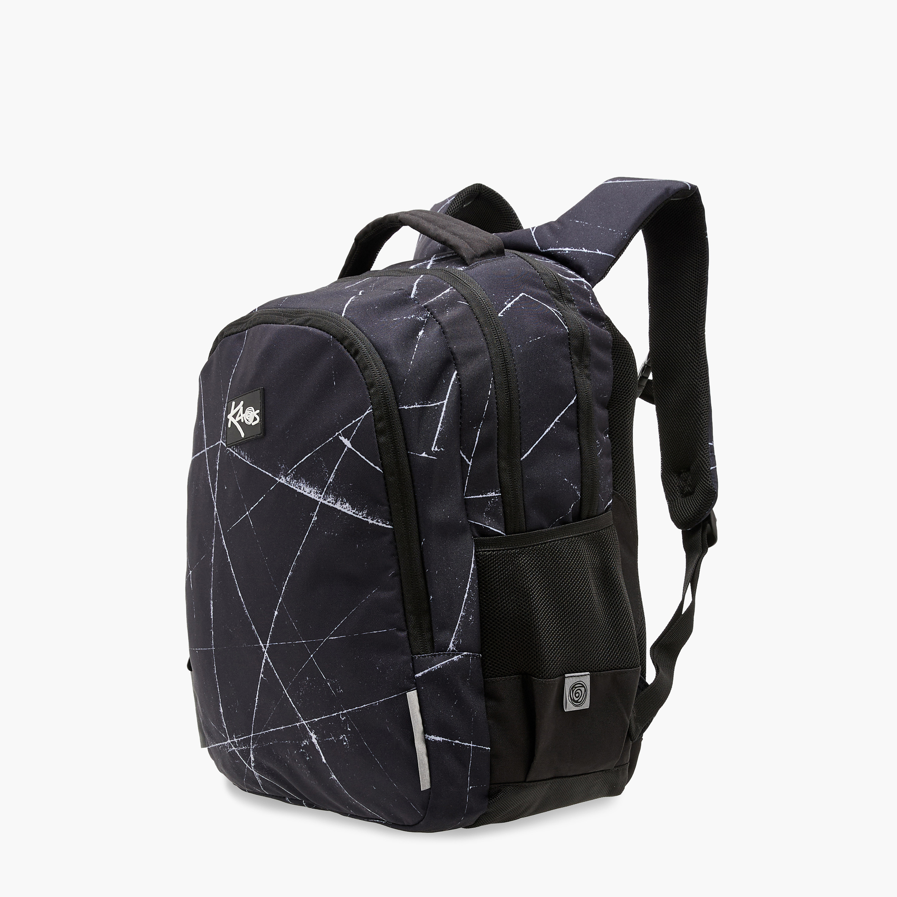 KAOS Geometric 18-inch Backpack with Zip Closure - 48x33x21 cms-school-bagsandbackpacks-backpacks-image-2