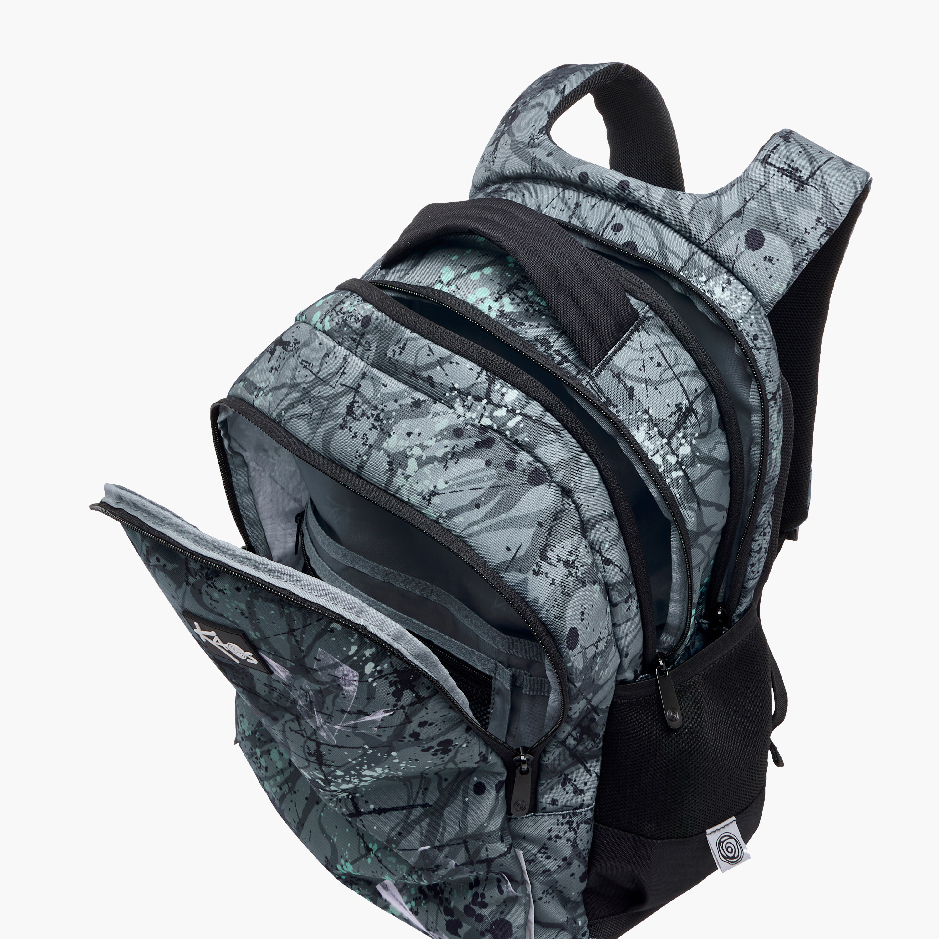 KAOS Abstract Print 3-Compartment 18-inch Backpack with Zip Closure - 48x33x21 cms-school-bagsandbackpacks-backpacks-image-6