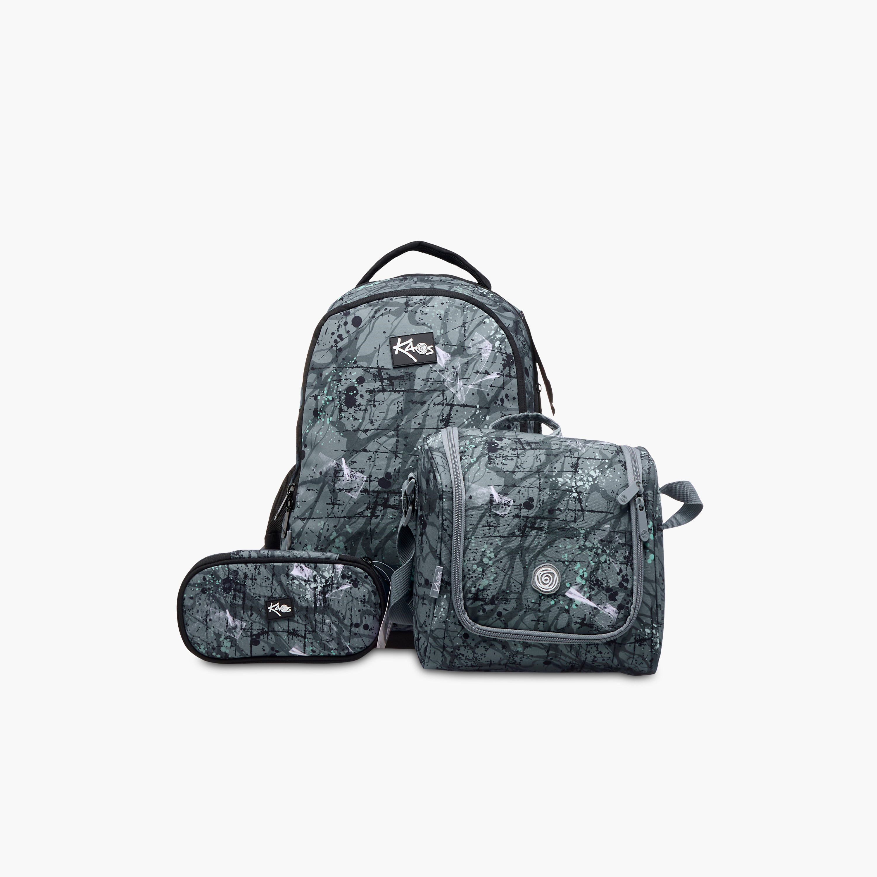 KAOS Abstract Print 3-Compartment 18-inch Backpack with Zip Closure - 48x33x21 cms-school-bagsandbackpacks-backpacks-image-8