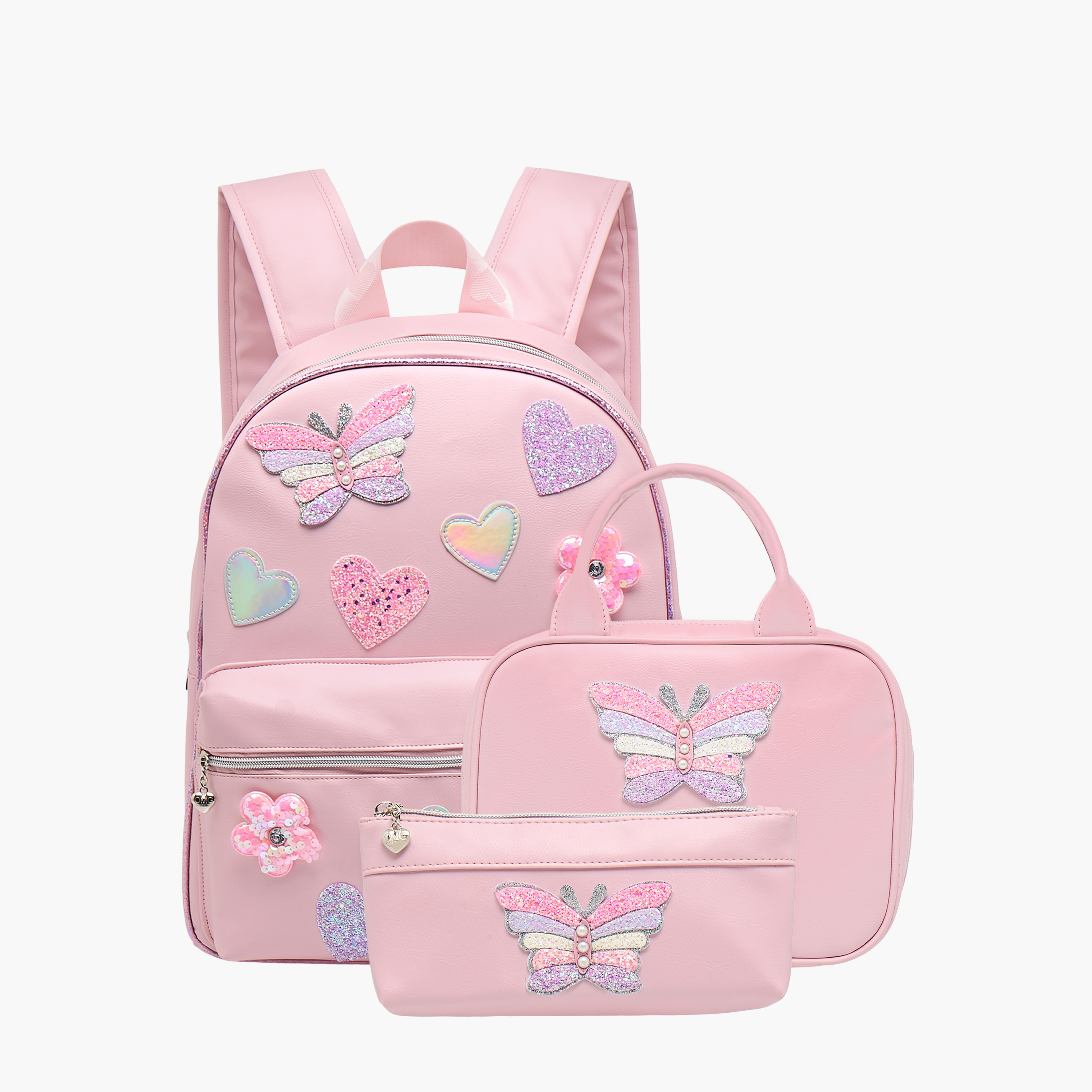 OMG Applique Detail 15.5-inch Backpack with Adjustable Straps and Zip Closure - 31x10x39 cms-promo_LS20_OMN-image-1