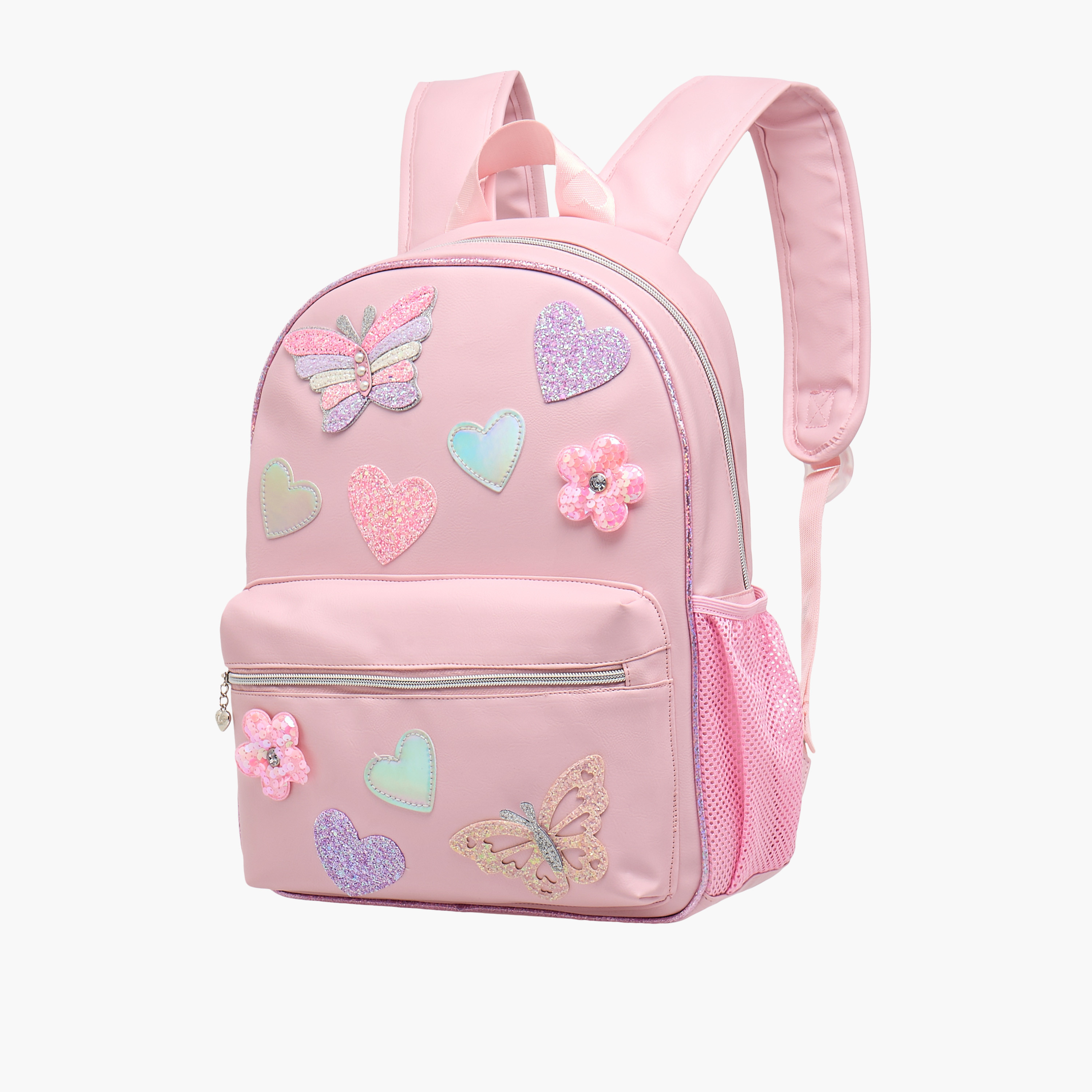 OMG Applique Detail 15.5-inch Backpack with Adjustable Straps and Zip Closure - 31x10x39 cms-promo_LS20_OMN-image-3